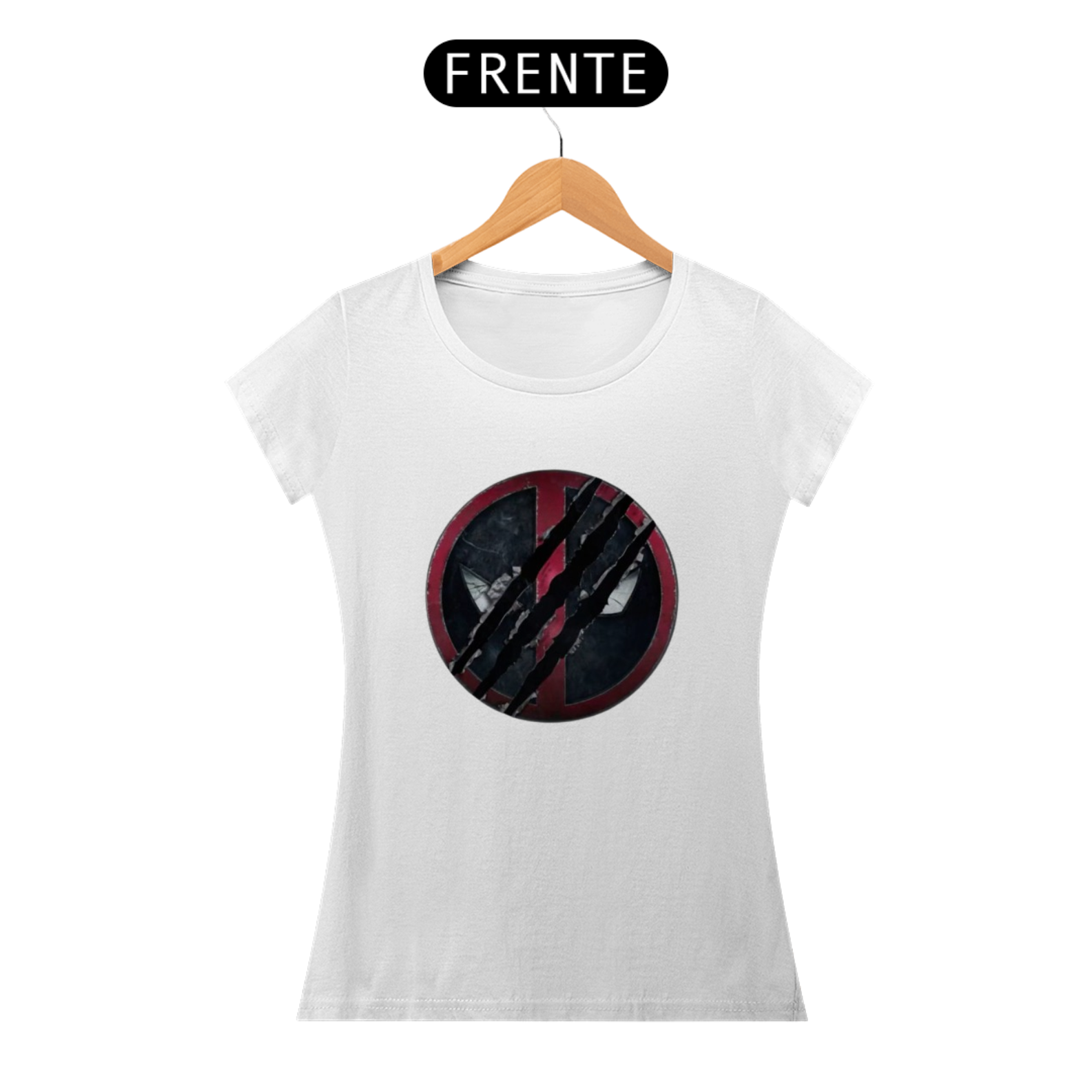 Camiseta Deadpoll e Wolverine feminina