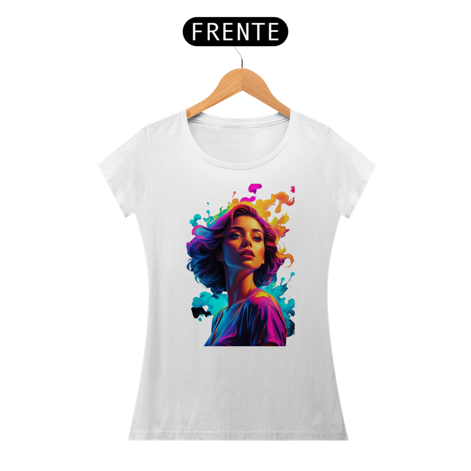 Baby Look Girl Aquarela da Luna