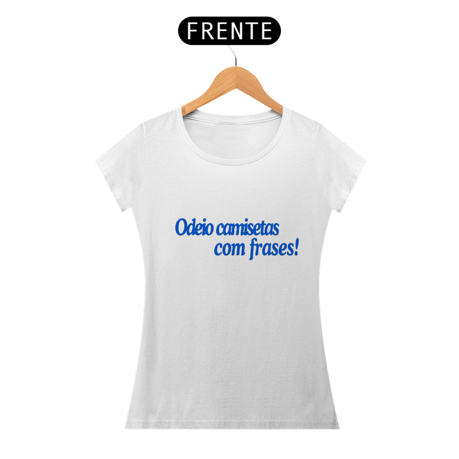 Baby Look Odeio Camisetas Com Frases da Luna