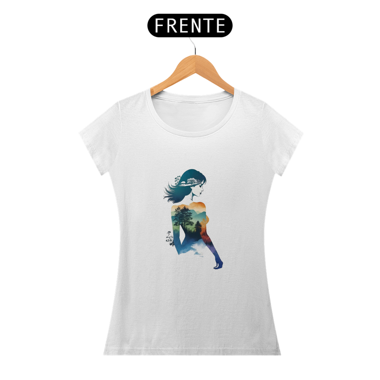 Baby Look Aquarela da Luna