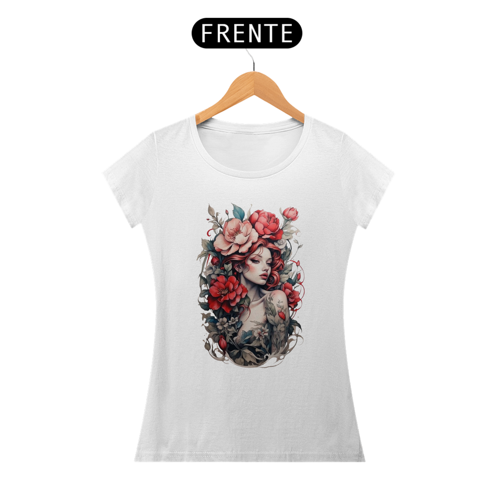 Baby Look Rose Girl Aquarela da Luna