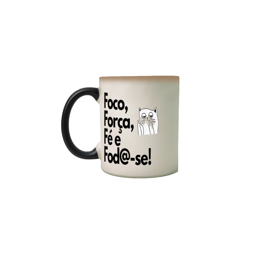 Caneca Mágica Foco,Força e fé da Luna