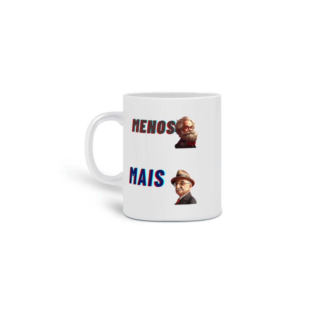 Caneca Menos Marx Mais Mises da Luna