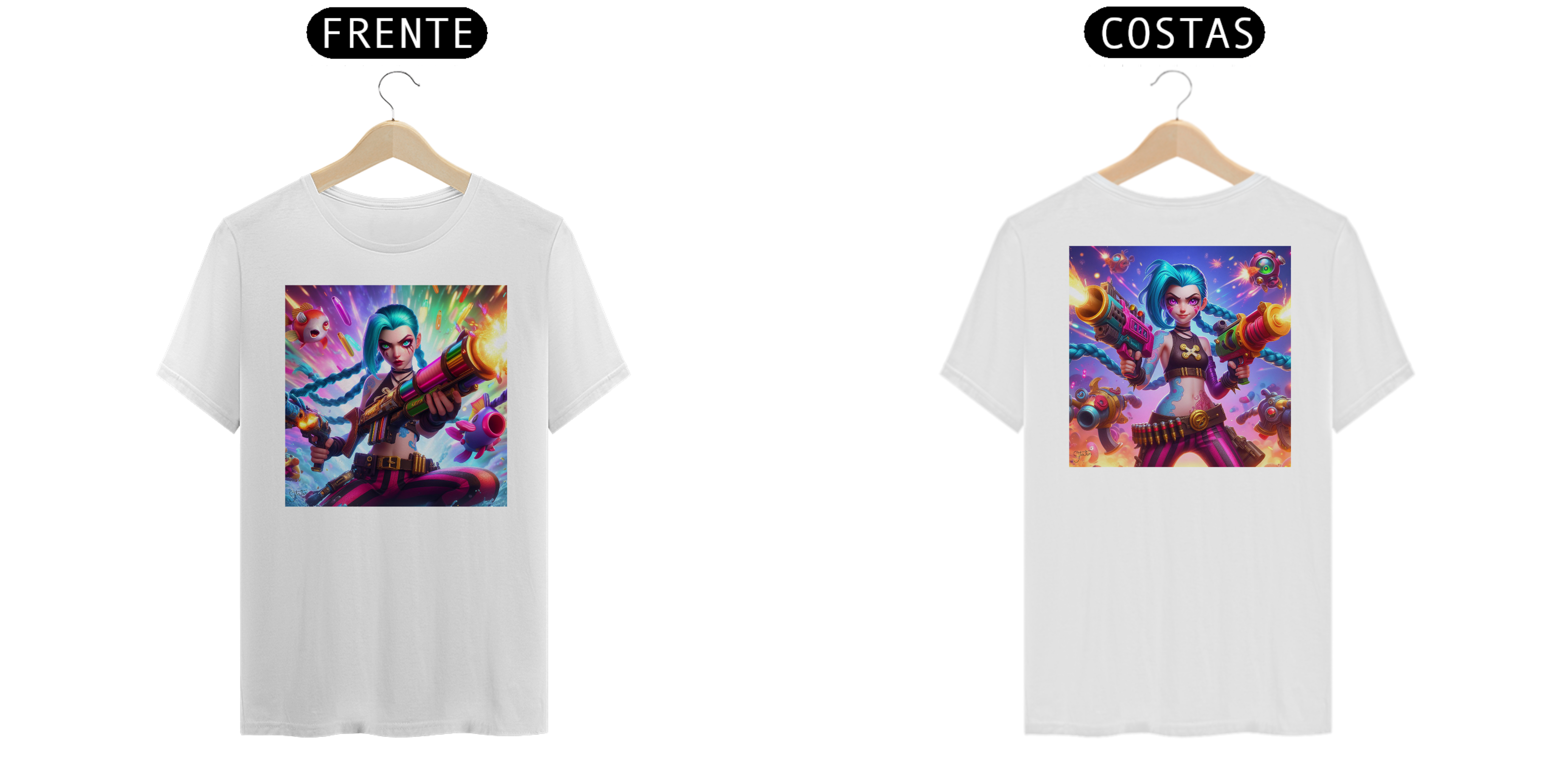 Camiseta IAmage Dupla - Jinx - League of Legends