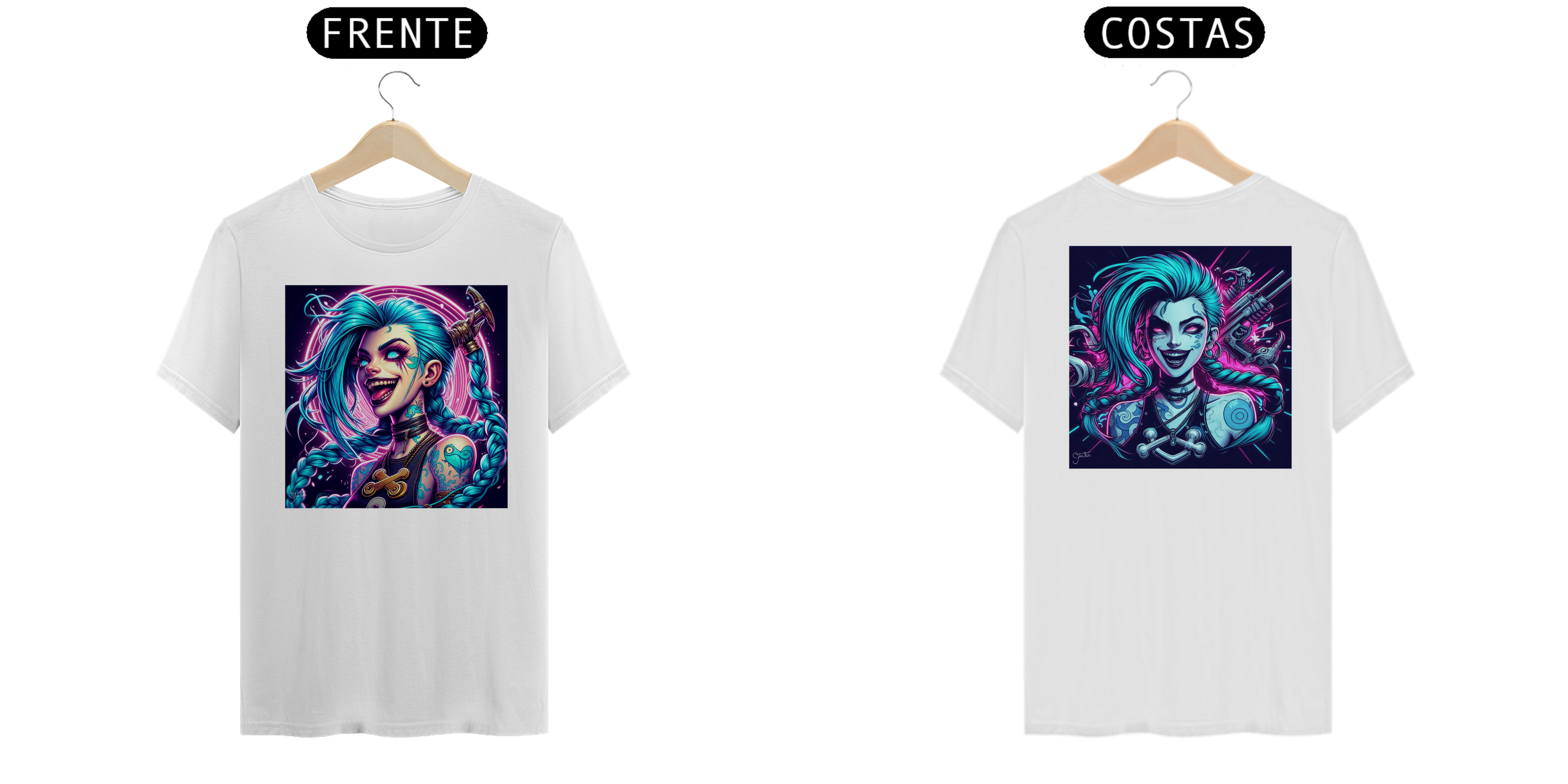 Camiseta IAmage Dupla - Jinx - League of Legends