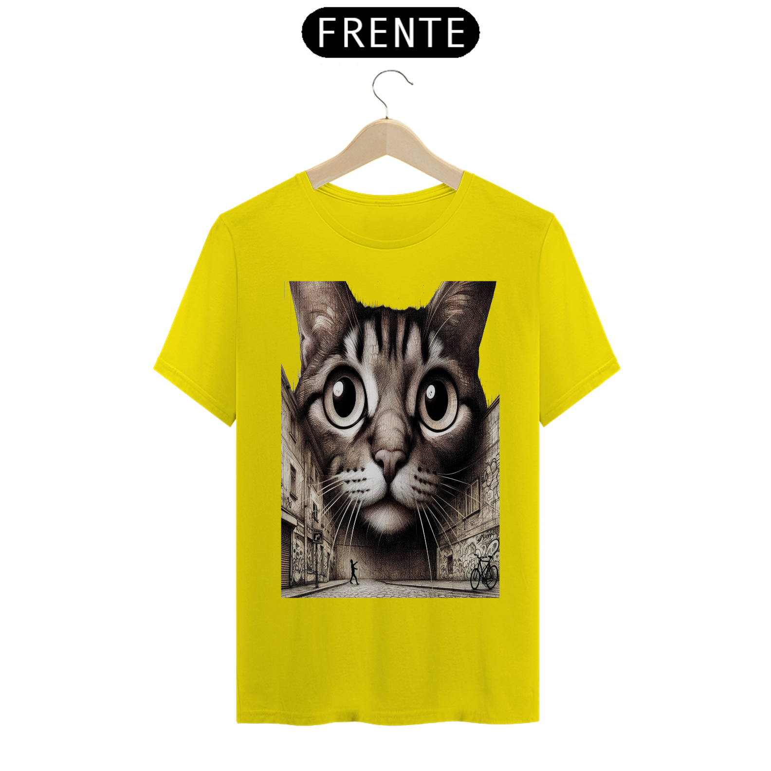 T-Shirt Classic - Gato Frontal,