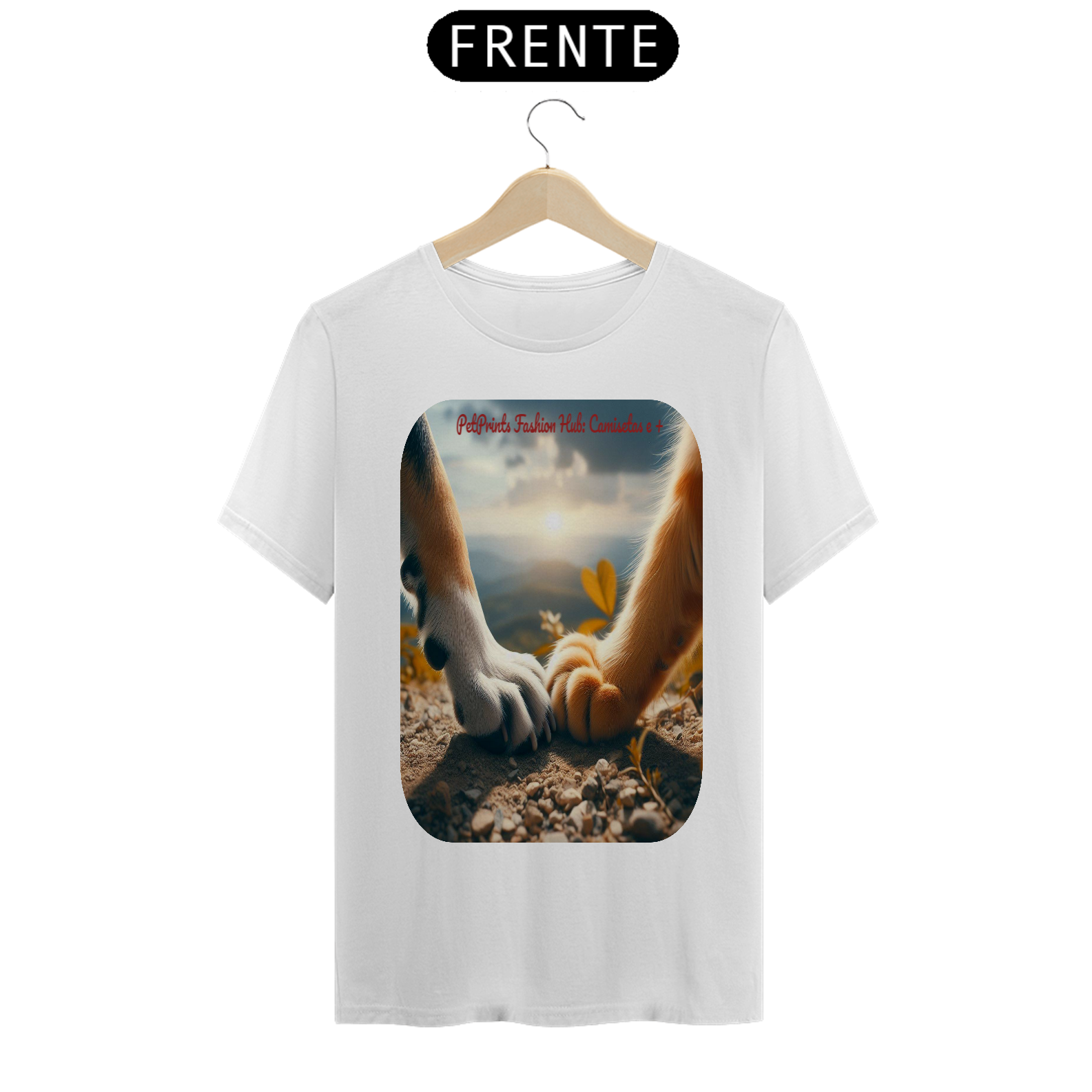 T-Shirt Classic- Patas e Patas - Amizade cão e gato