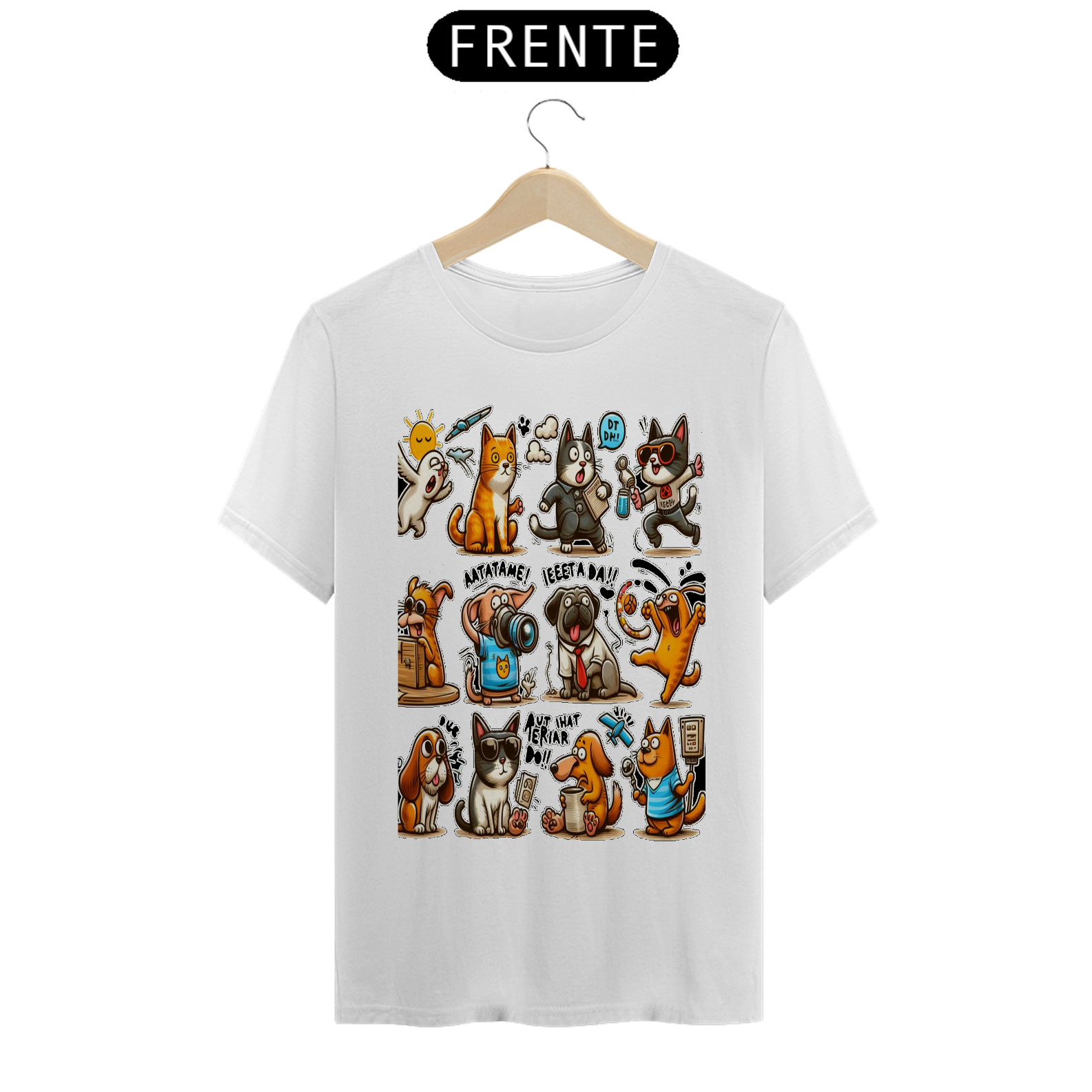 T-Shirt Classic - Gatos e cachorro Coletânea IV