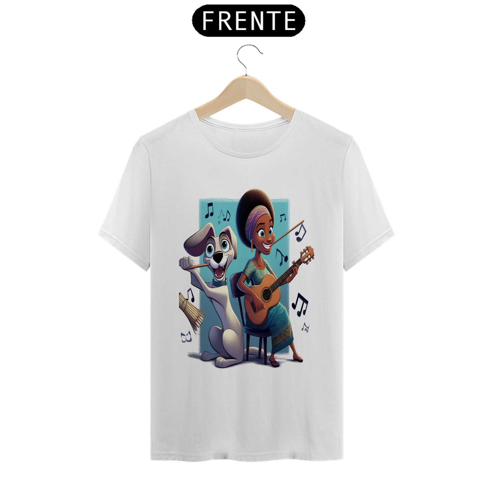 T-Shirt Classic - Camiseta cachorro Tocando