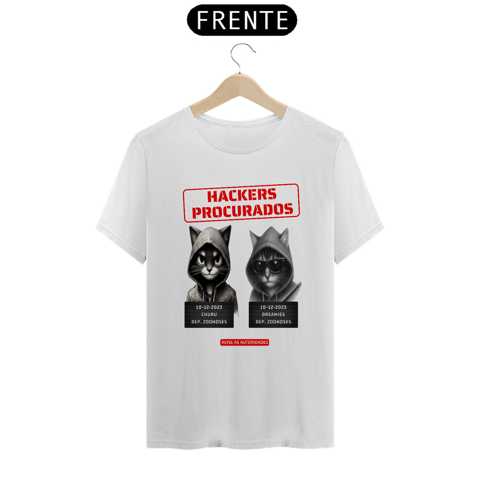 T- shirt Classic -  Gatos Hackers procurados