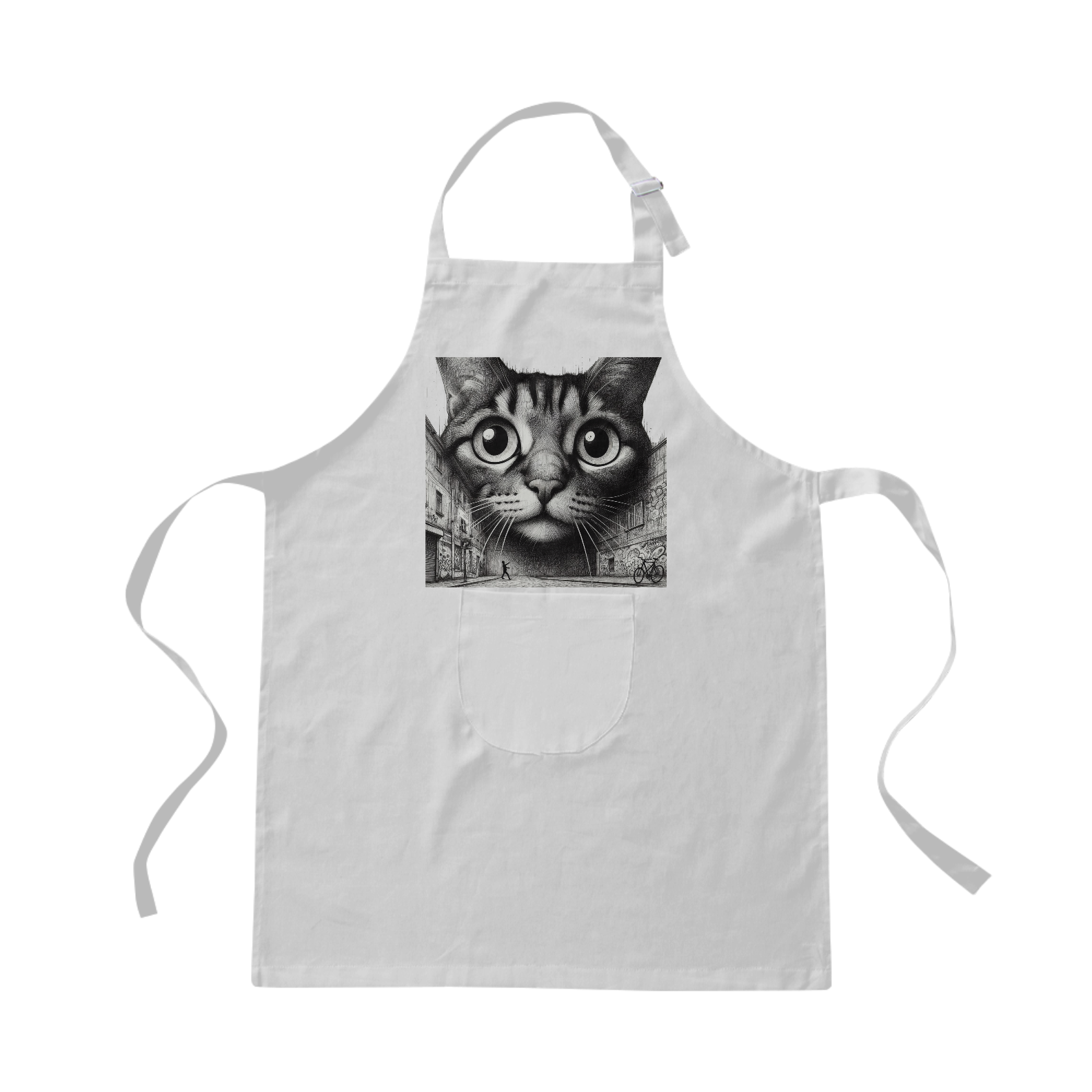 Avental de Brim - Gato Frontal