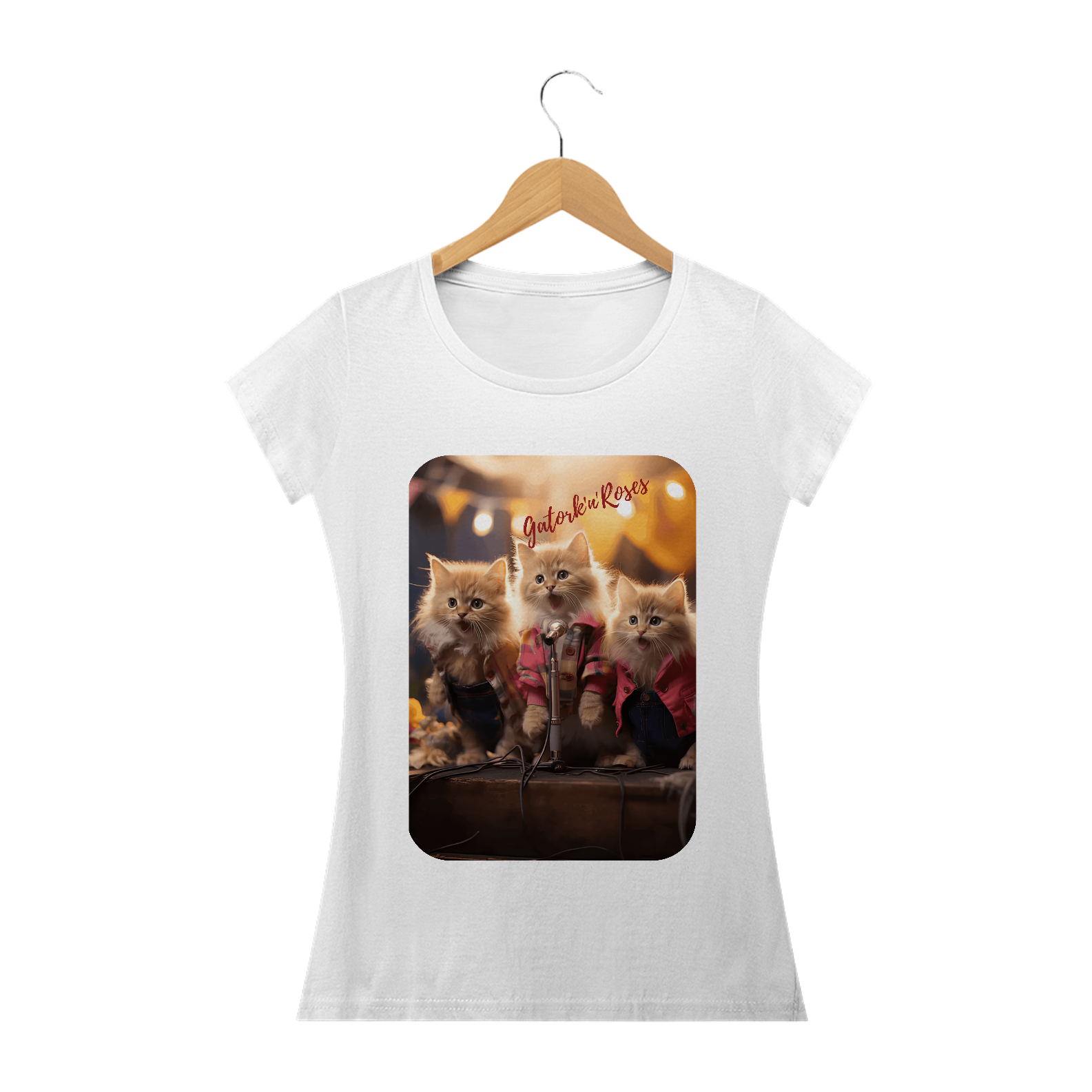 Camiseta Baby Long Classic -Gato -Banda Gatork'n' Roses