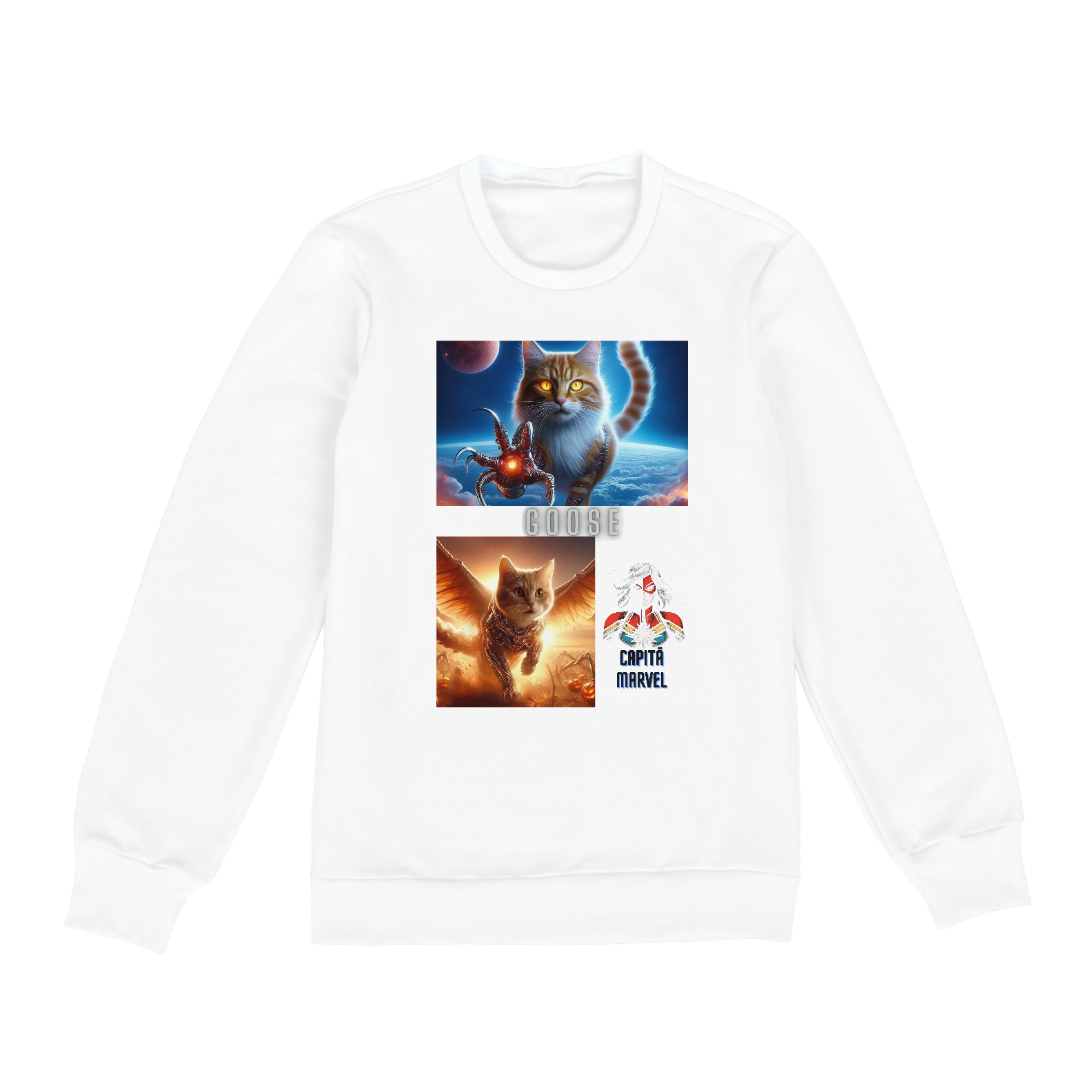Moleton Fechado Unissex - Gato Goose Marvel II