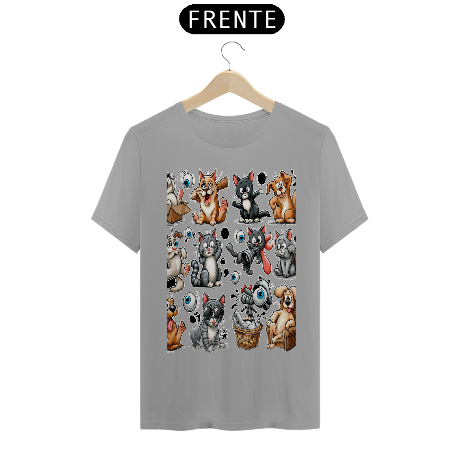 Camiseta Baby Long Quality –Gatos e cachorro Coletânea II