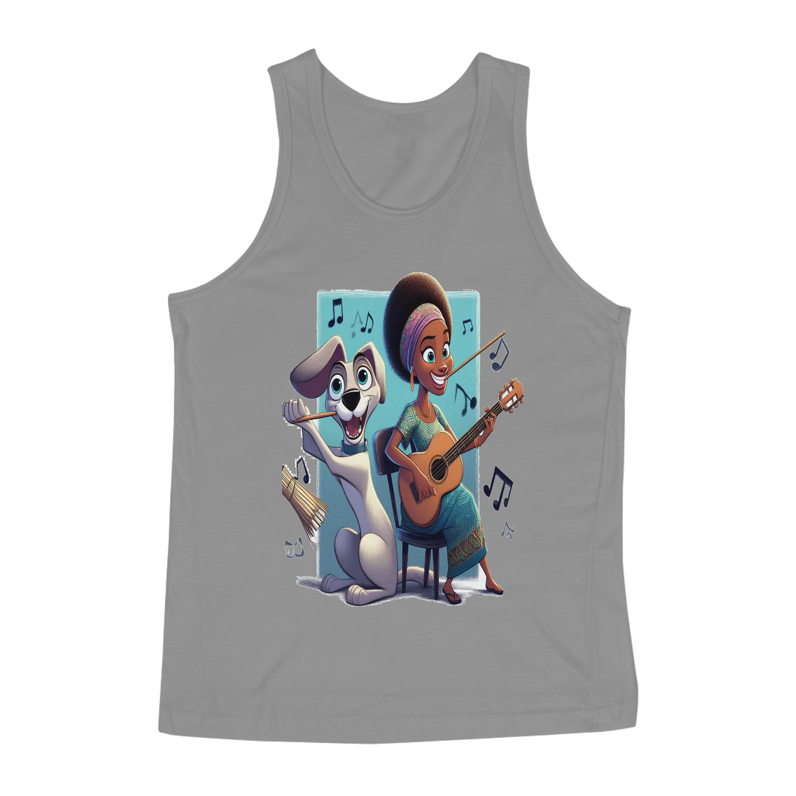 Regata Masculina- Camiseta cachorro Tocando