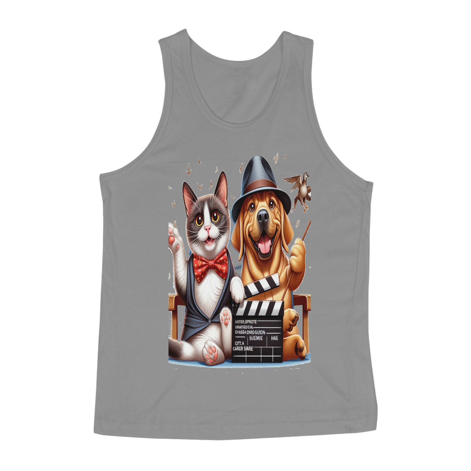 Regata Masculina- Gato e cachorro 