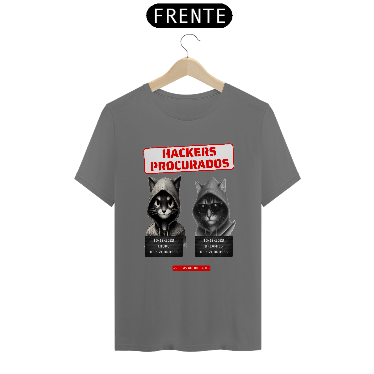 T-Shirt Estonada –  Gatos Hackers procurados