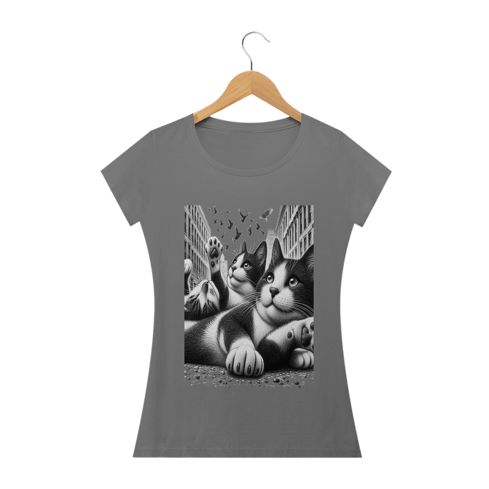 Camiseta Baby Long Estonada- Gato Batman