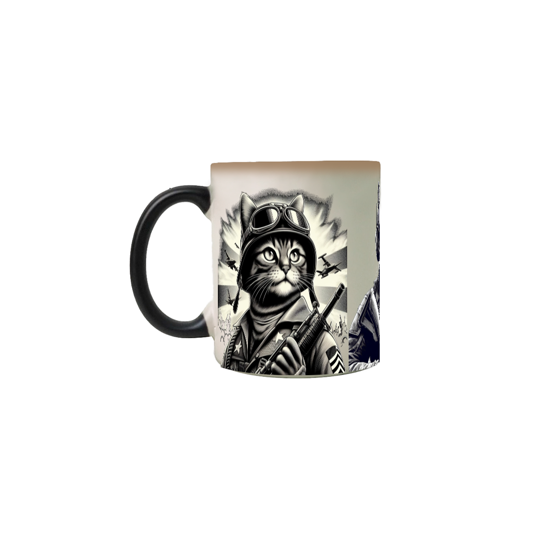 Caneca Mágica - Gatos Soldados