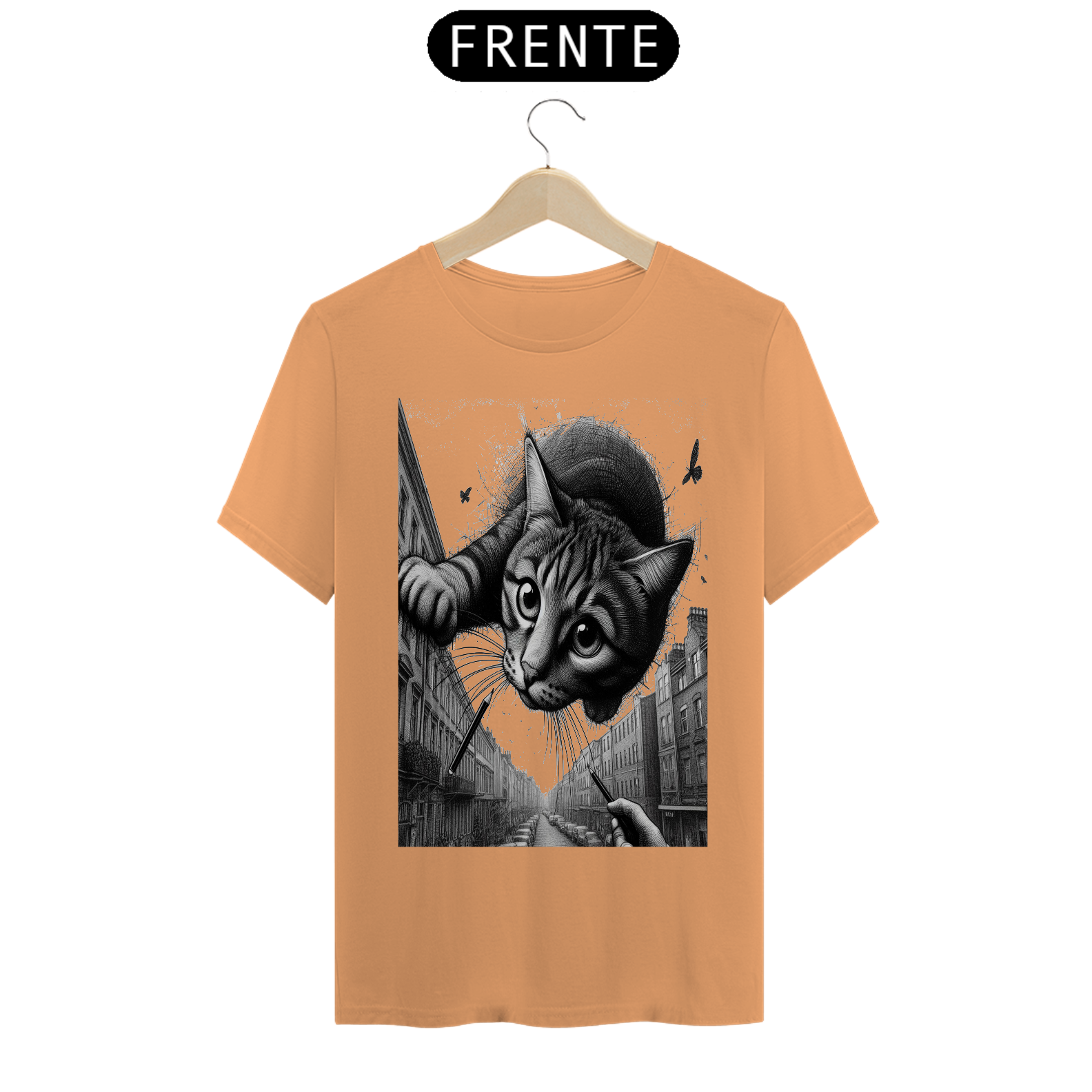 T-Shirt Estonada –  Gatos saindo do céu