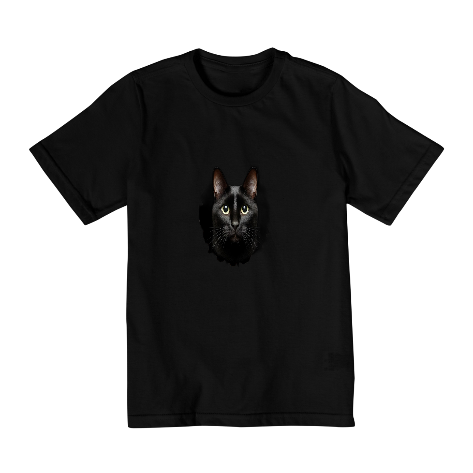 Camiseta Quality Infantil 10a/14a - Gato Preto