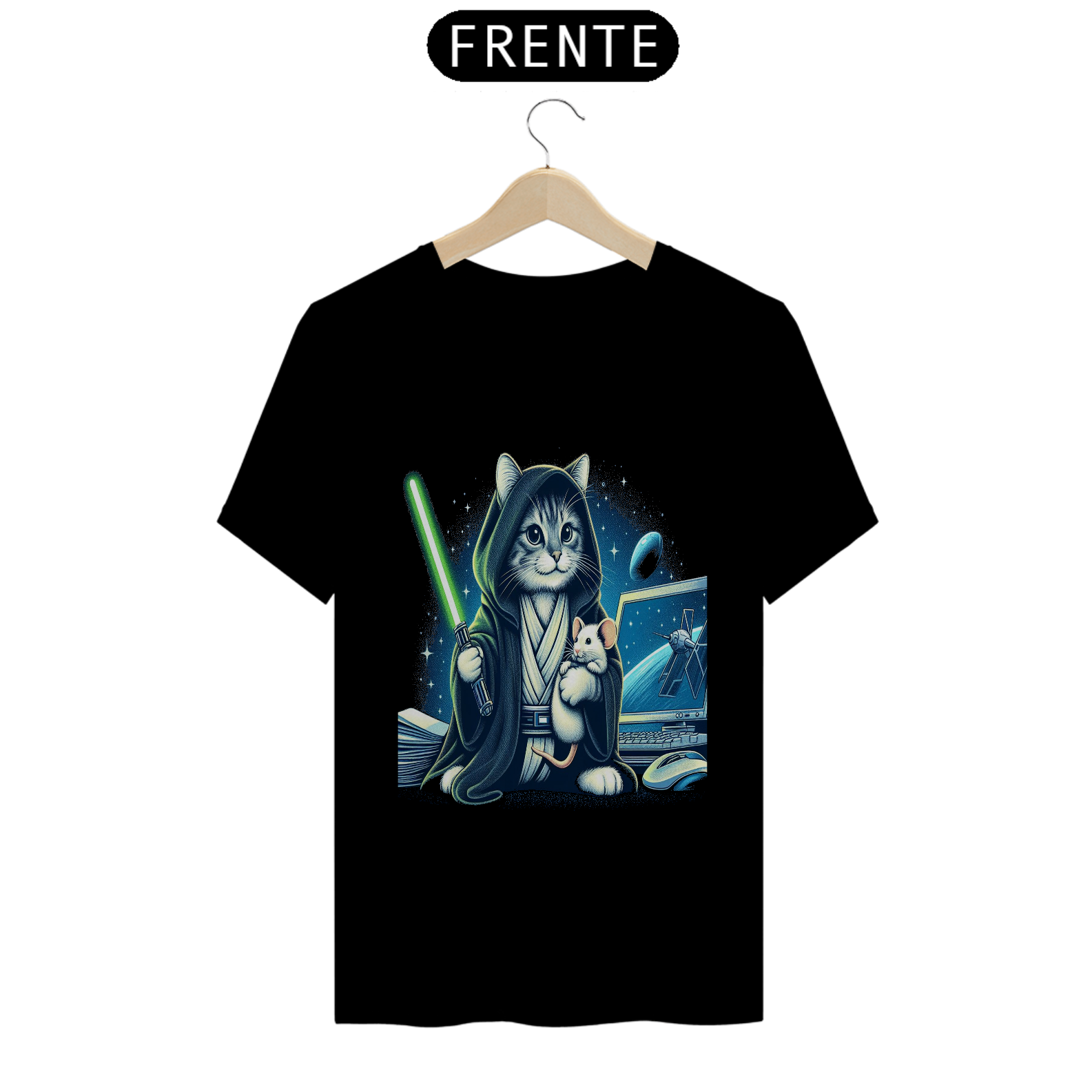 T - Shirt Quality – gato Jedi -Star Wars 