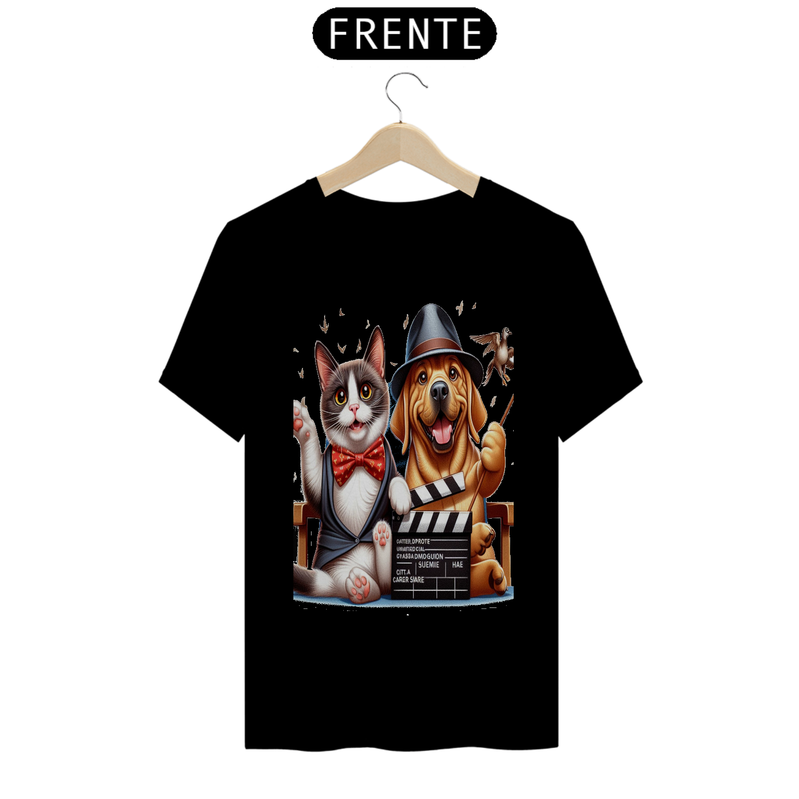 T- shirt Quality - Gato e cachorro 