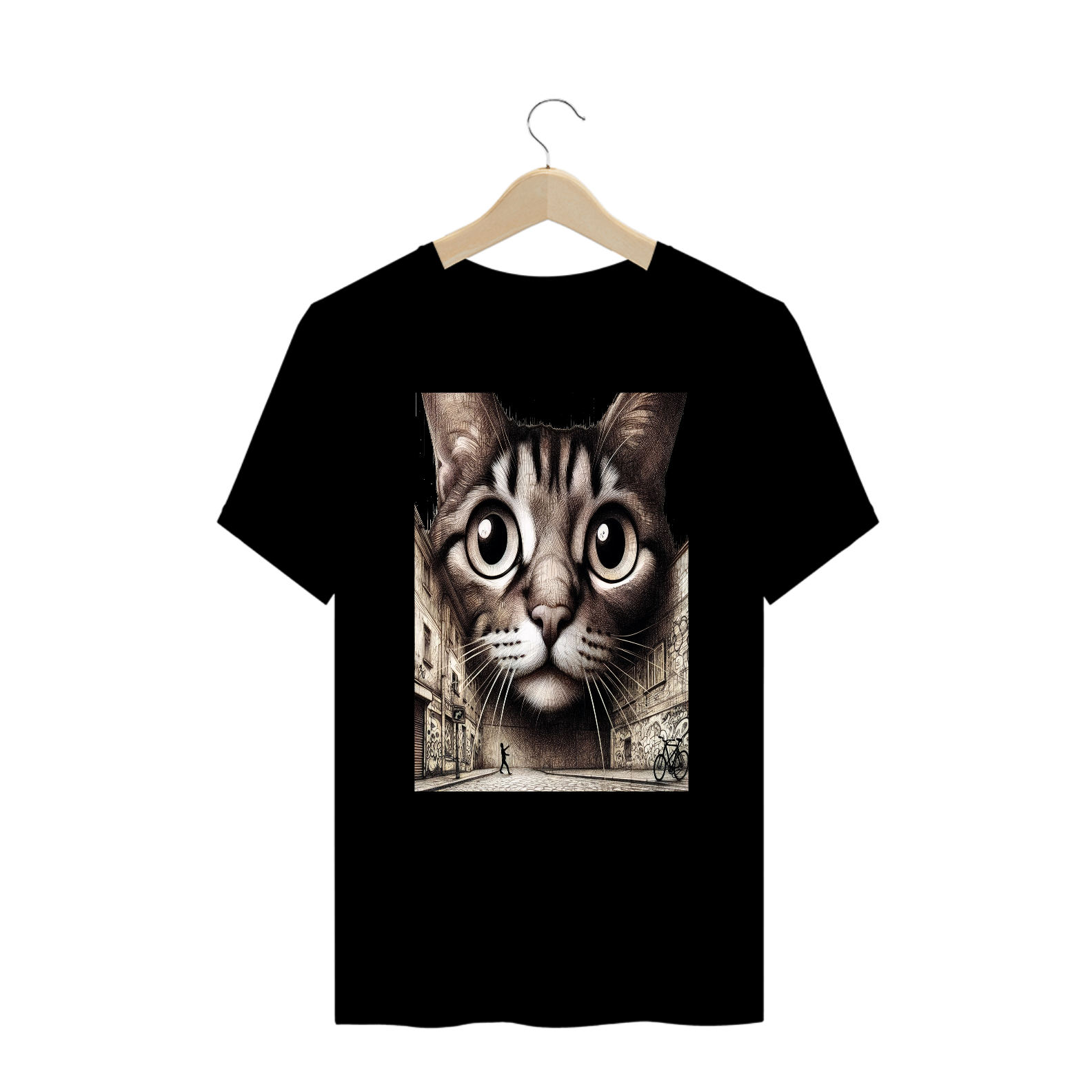 T-Shirt PLUS SIZE - Gato Frontal