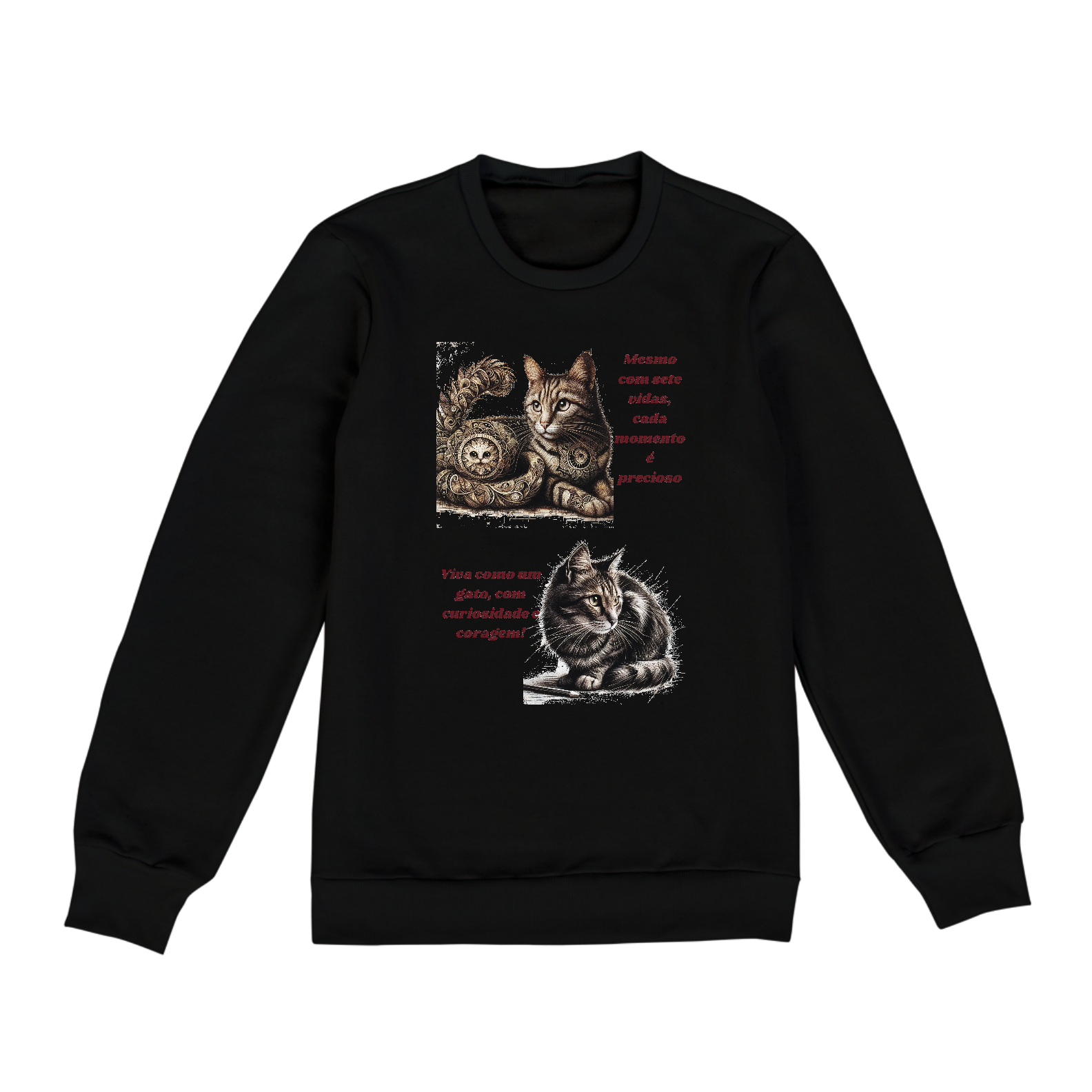 Moletom Unissex -  Gato em desenho Lápis II