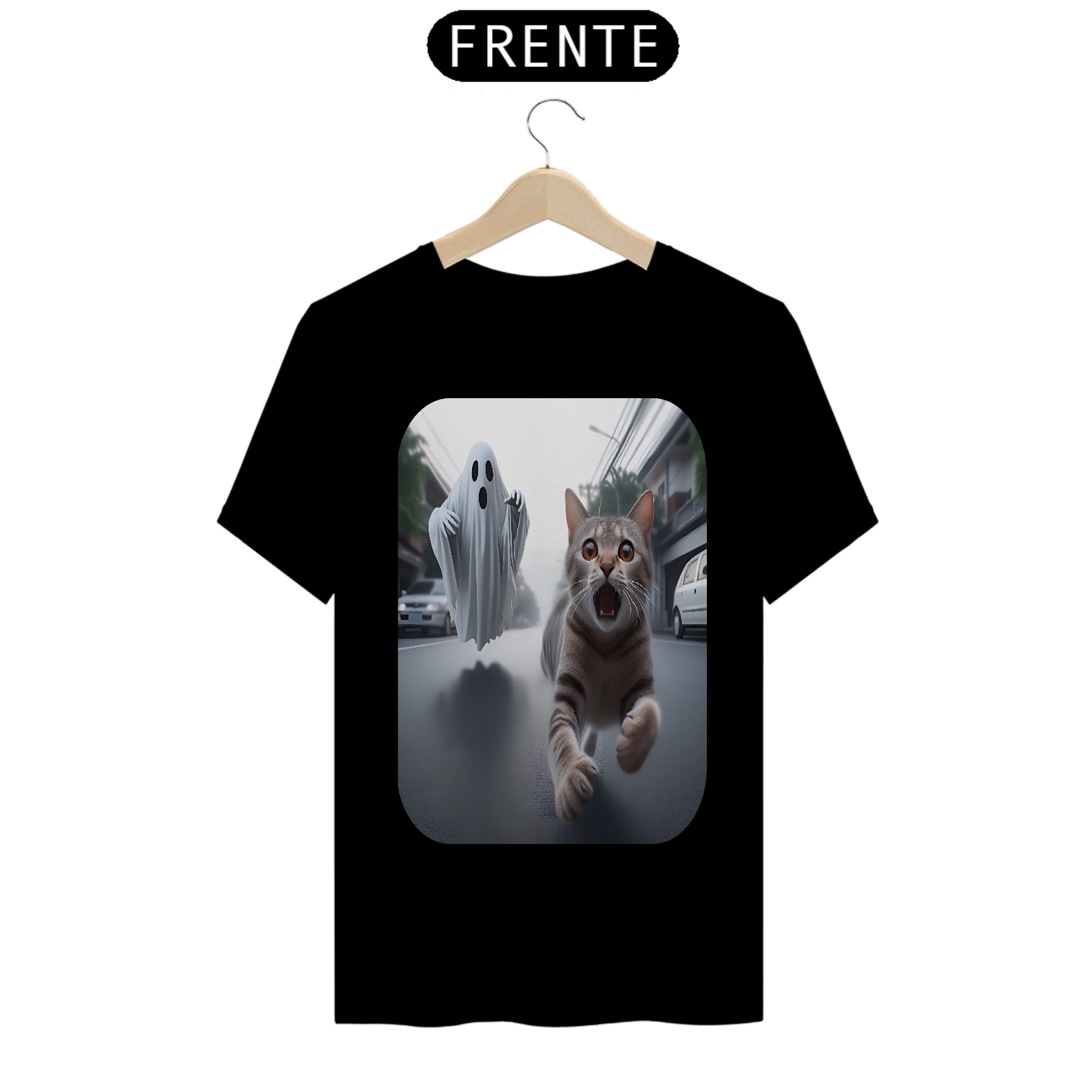 T-Shirt Classic– Gato Correndo Fantasma