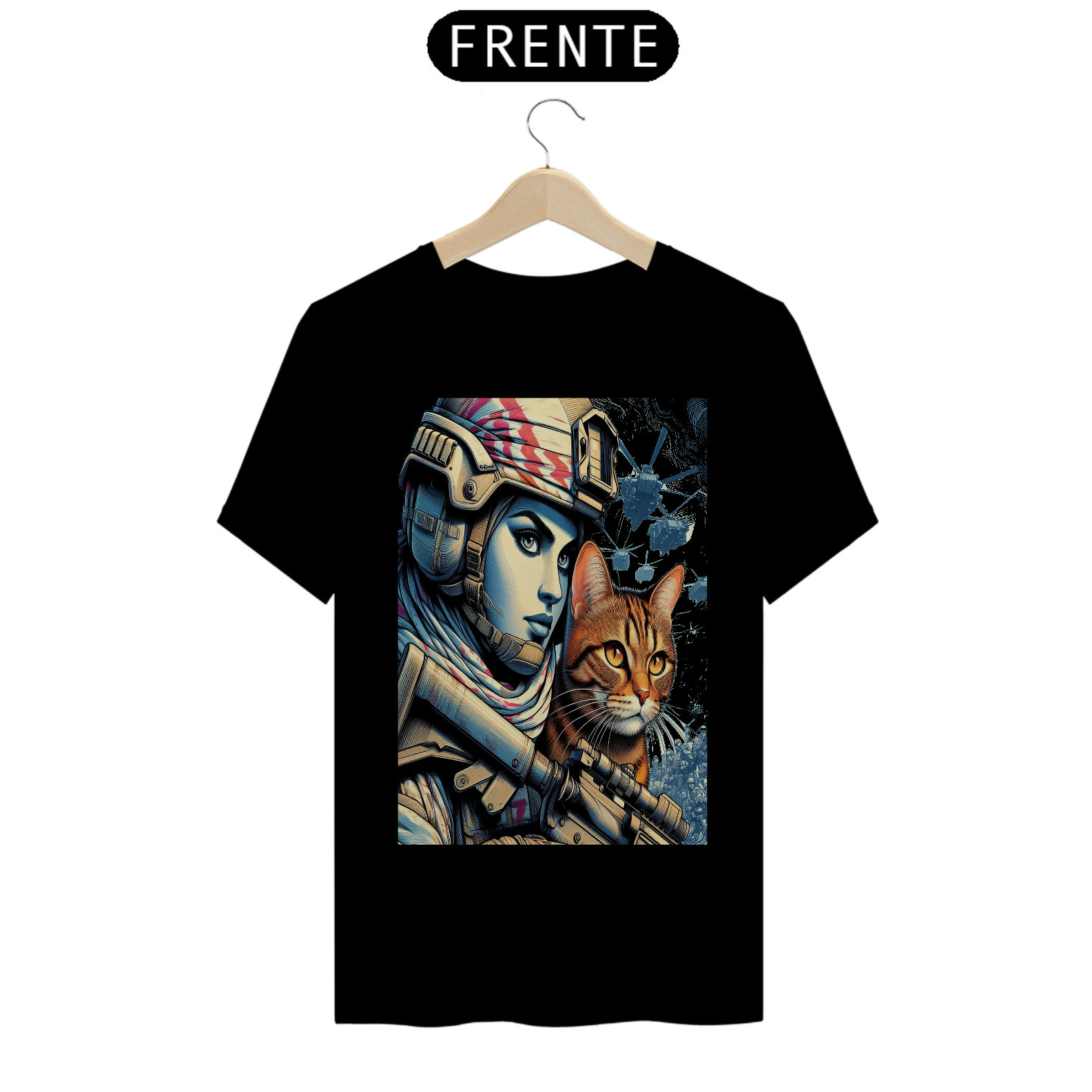 T-Shirt Classic - Gato e Soldada