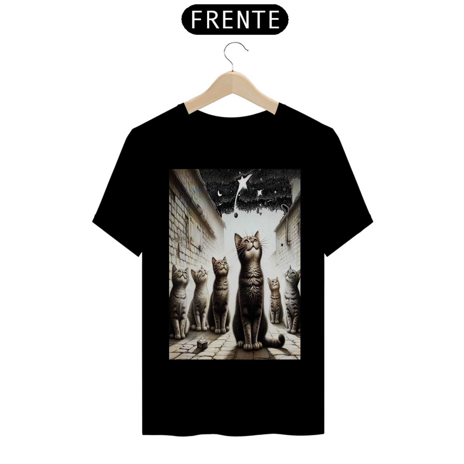 T-Shirt Classic - Gatos e Céu
