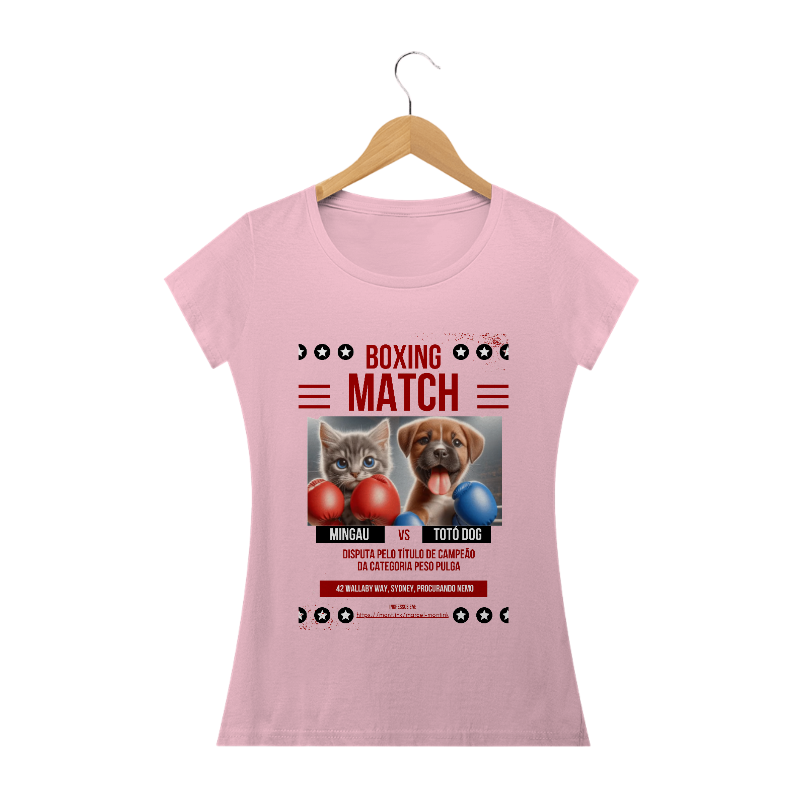 Camiseta Baby Classic Long- Boxe GatoXCão Peso Pulga 