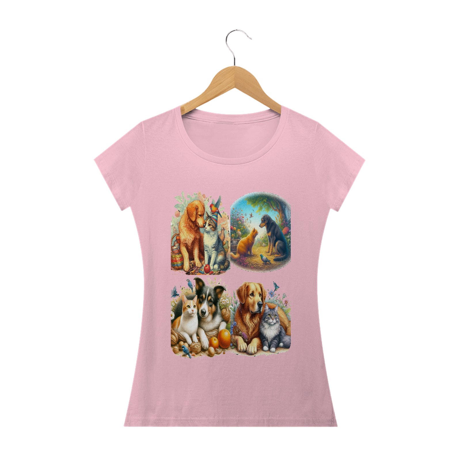 Camiseta Baby Classic Long- Gatos&Cães