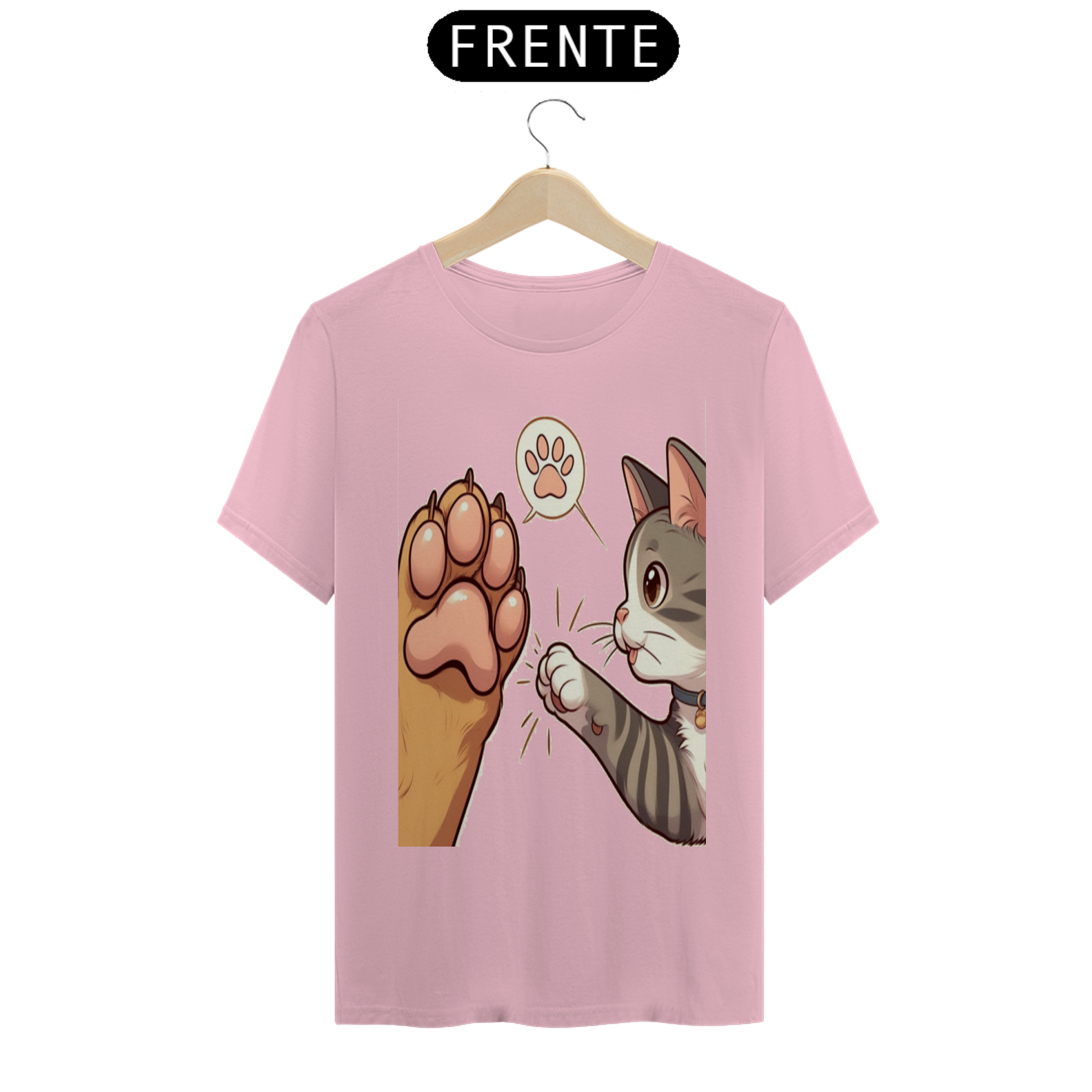 T-Shirt Classic-Amizade cão e gato