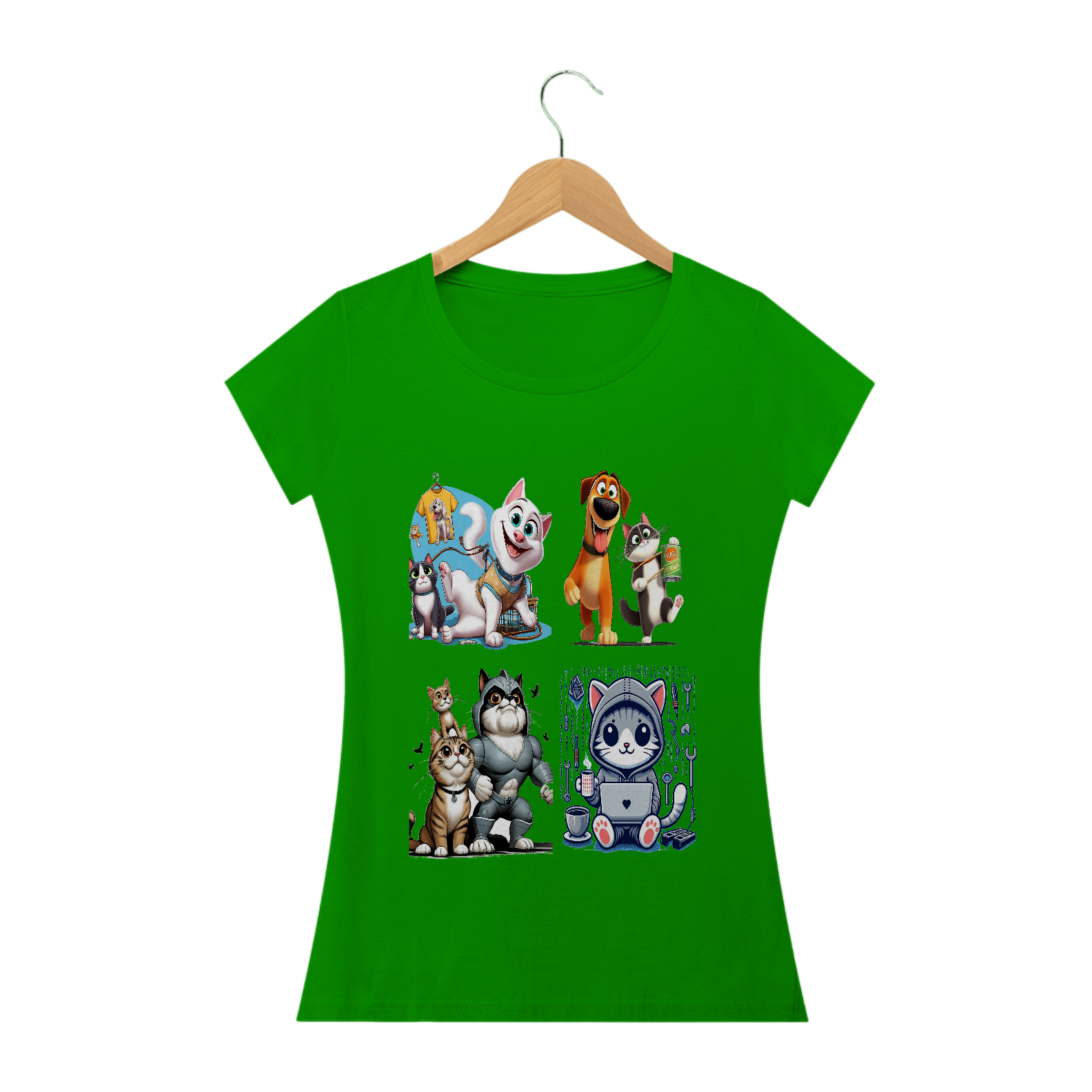 Camiseta Baby Classic Long- Quadro Gatos
