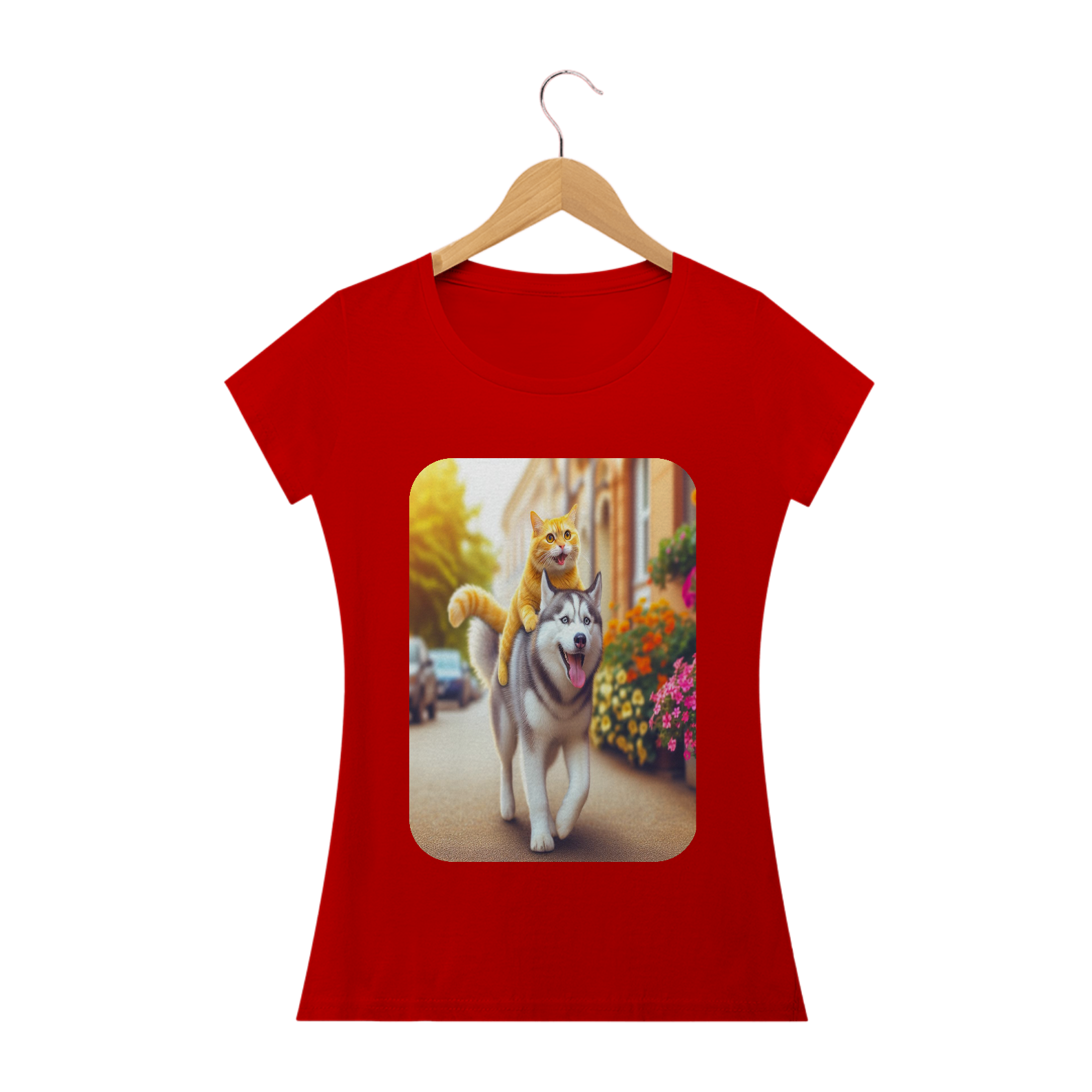 Camiseta Baby Classic Long- Camiseta Gatos e Husky