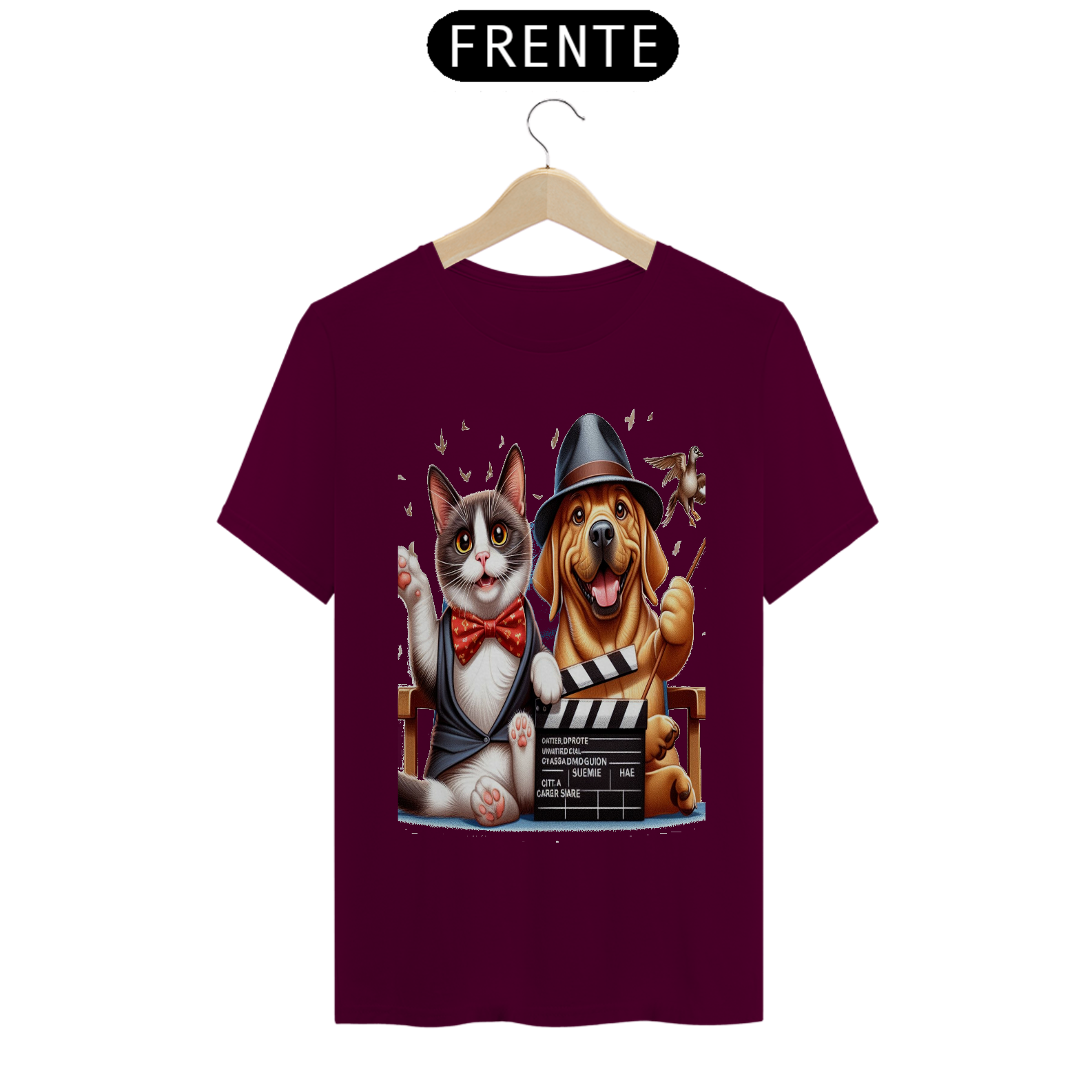 T-Shirt Classic - Gato e cachorro 