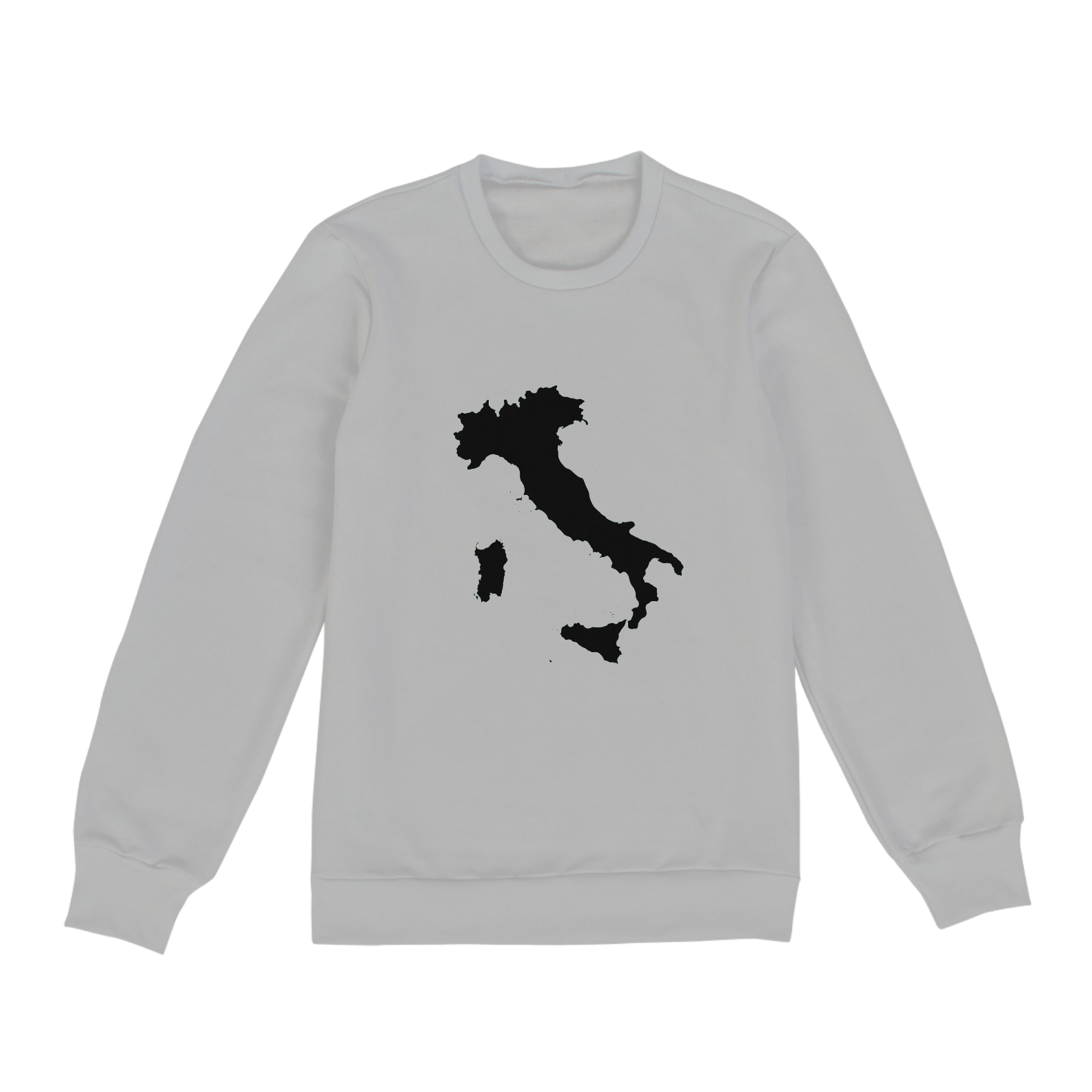 Moletom Itália (mapa) - sem capuz (preto)