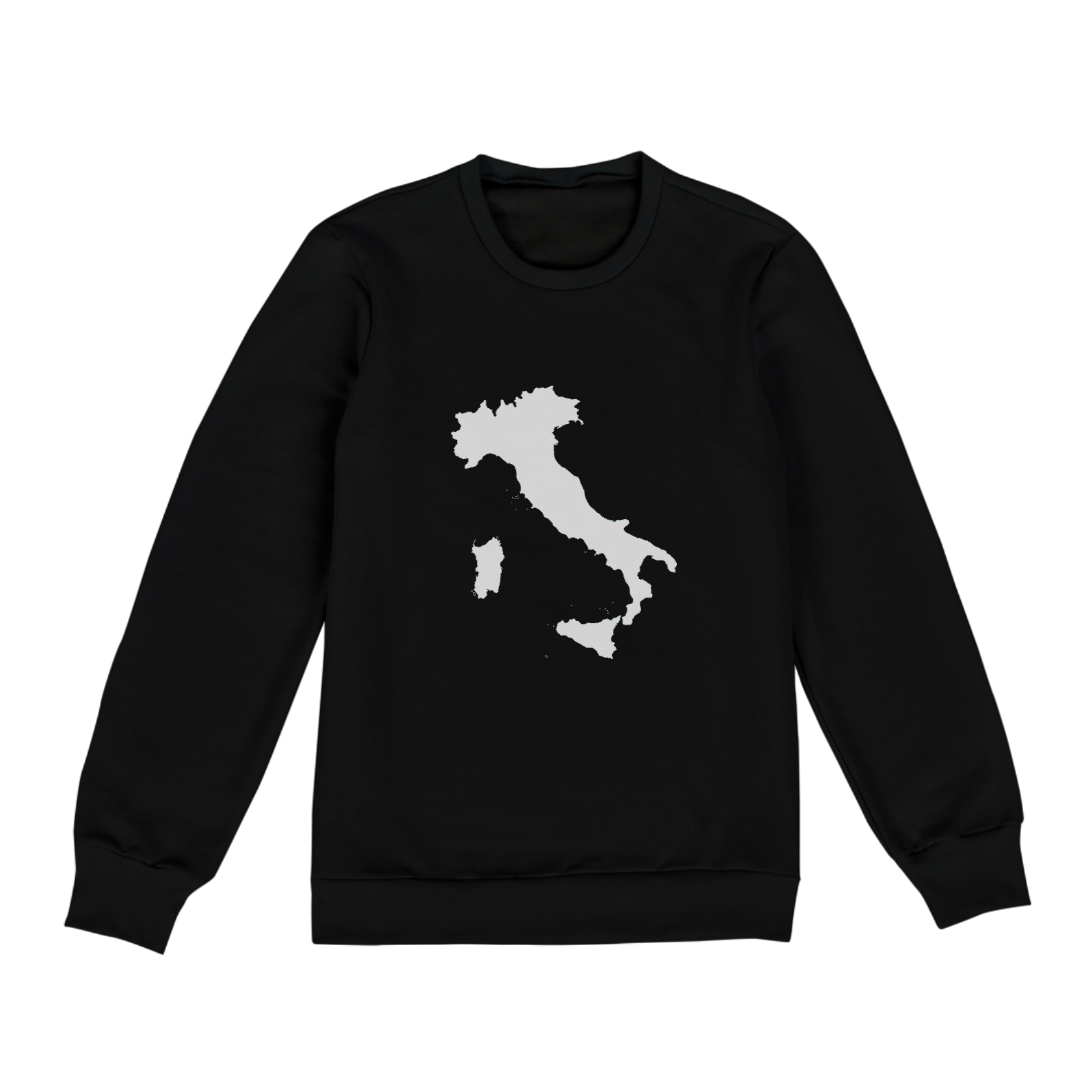 Nome do produto: Moletom Itália (mapa) - sem capuz (branco)