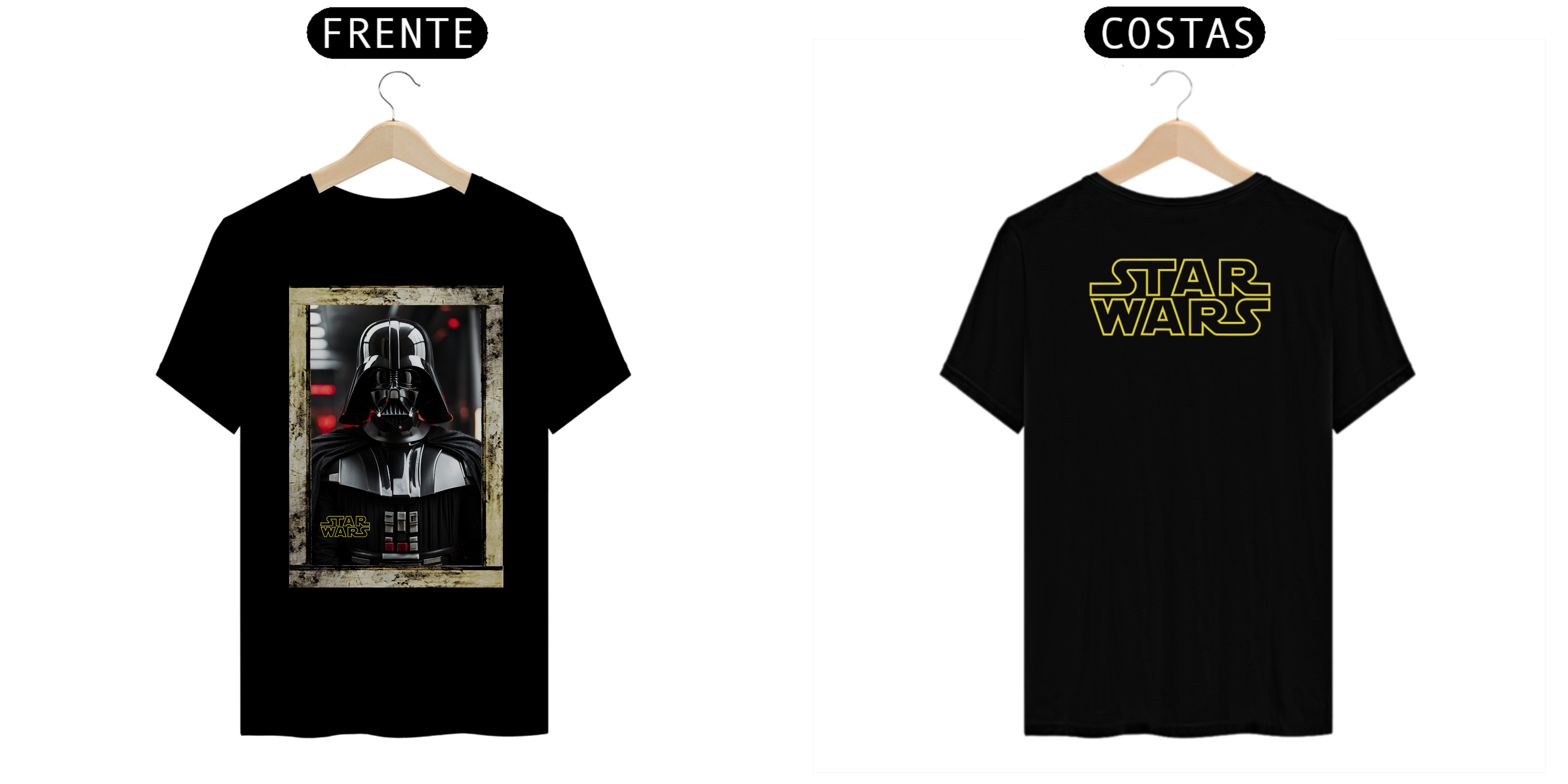 Camiseta masculina darth vader star wars