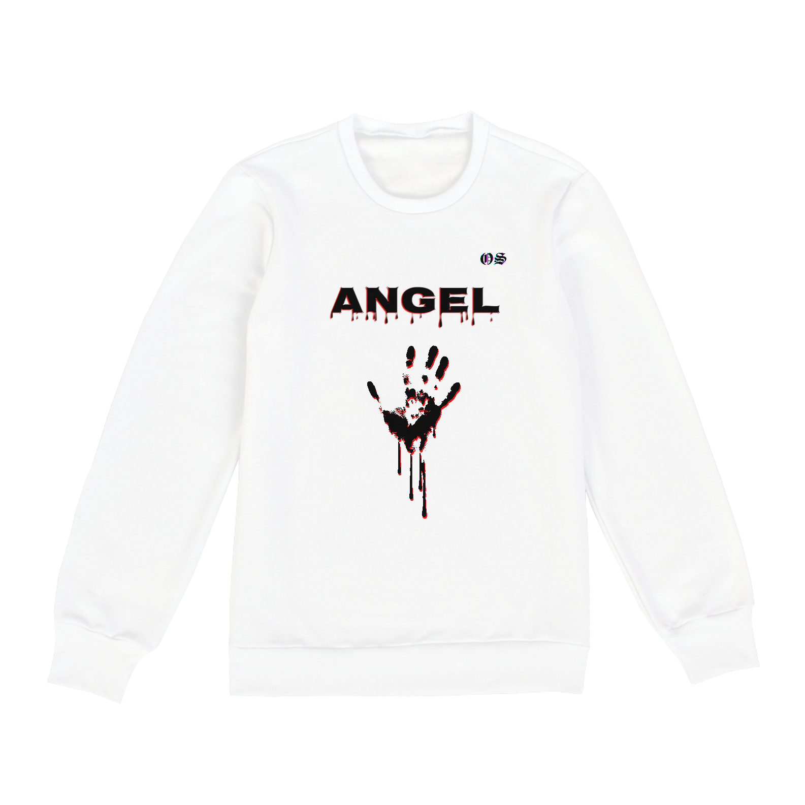 Blusa de Moletom branco Fechado - Angel