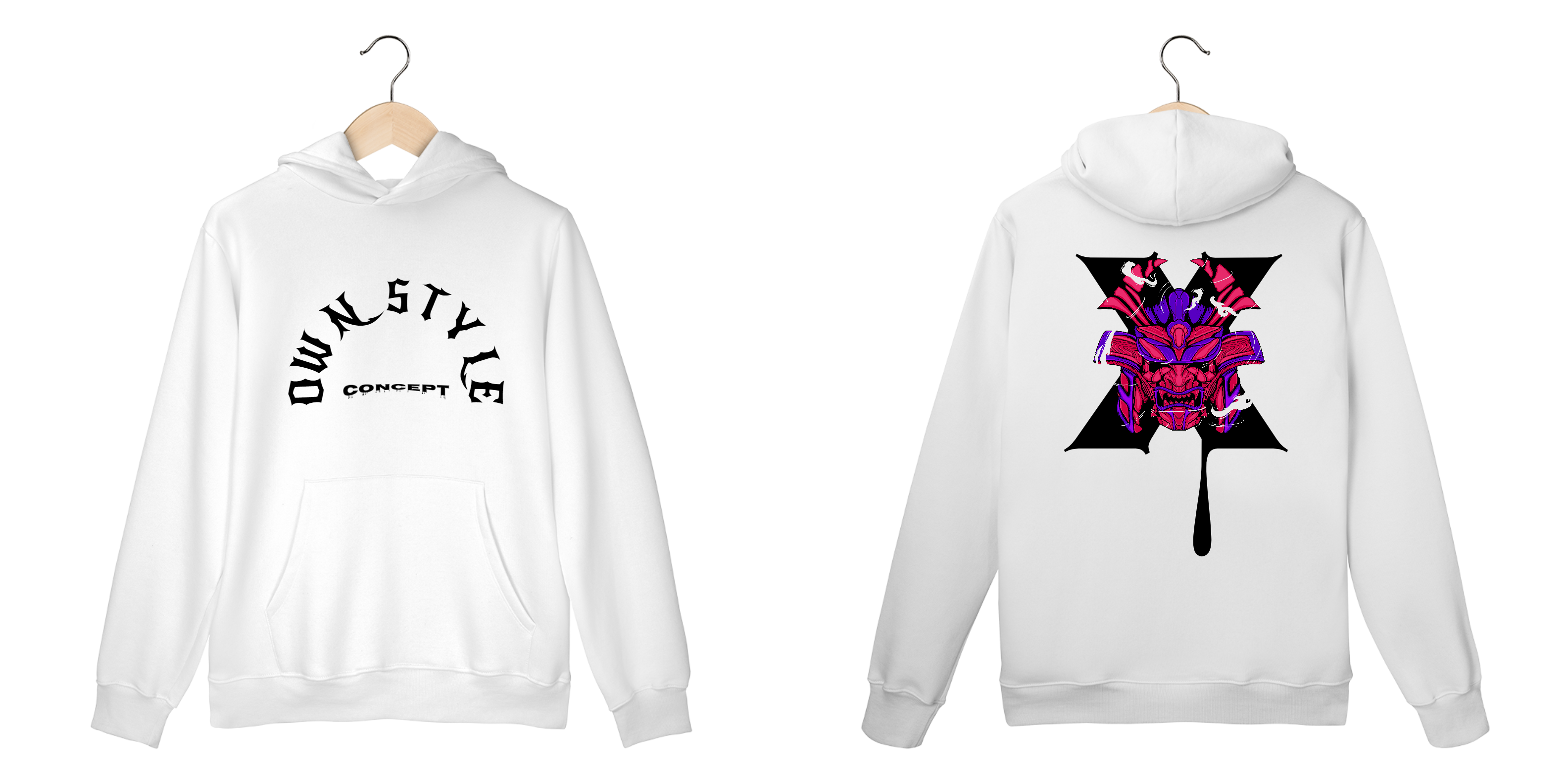 Moletom Canguru Branco - Own Style Linha X 