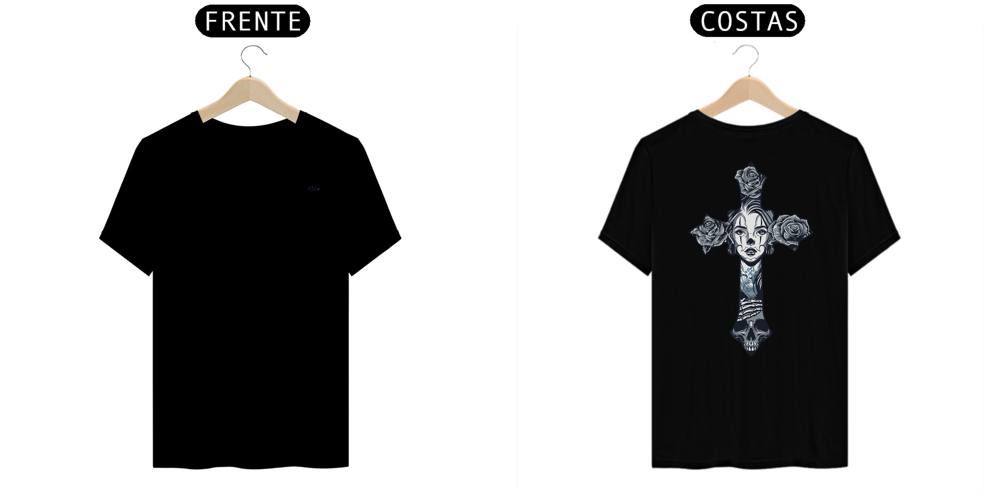 Camiseta - Own Style Preta com estampa nas costas