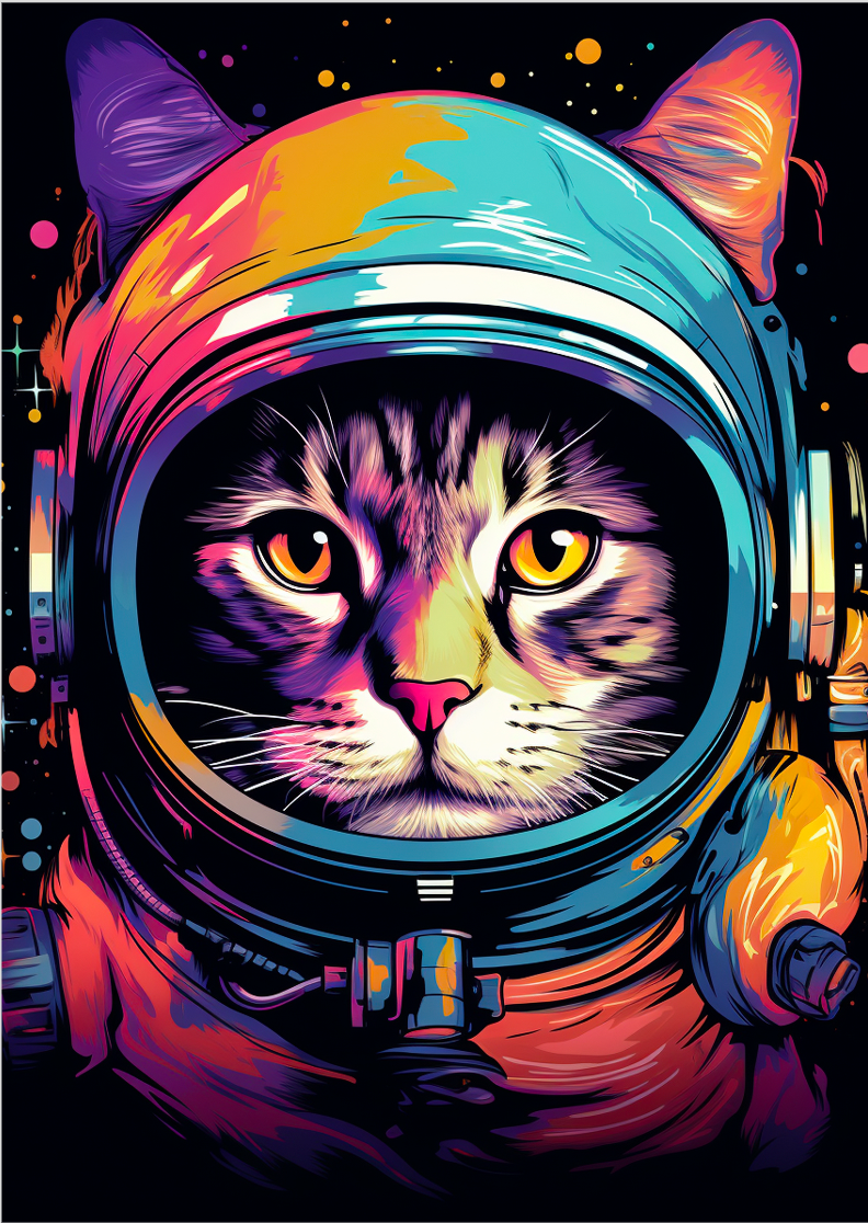 Pôster Ilustração de gatos