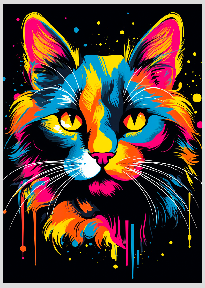 Pôster Ilustração de gatos