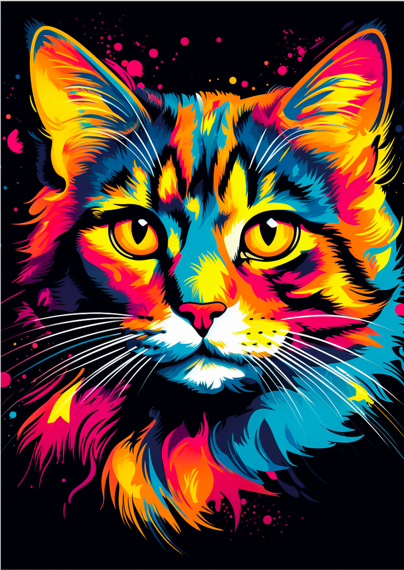 Pôster Ilustração de gatos