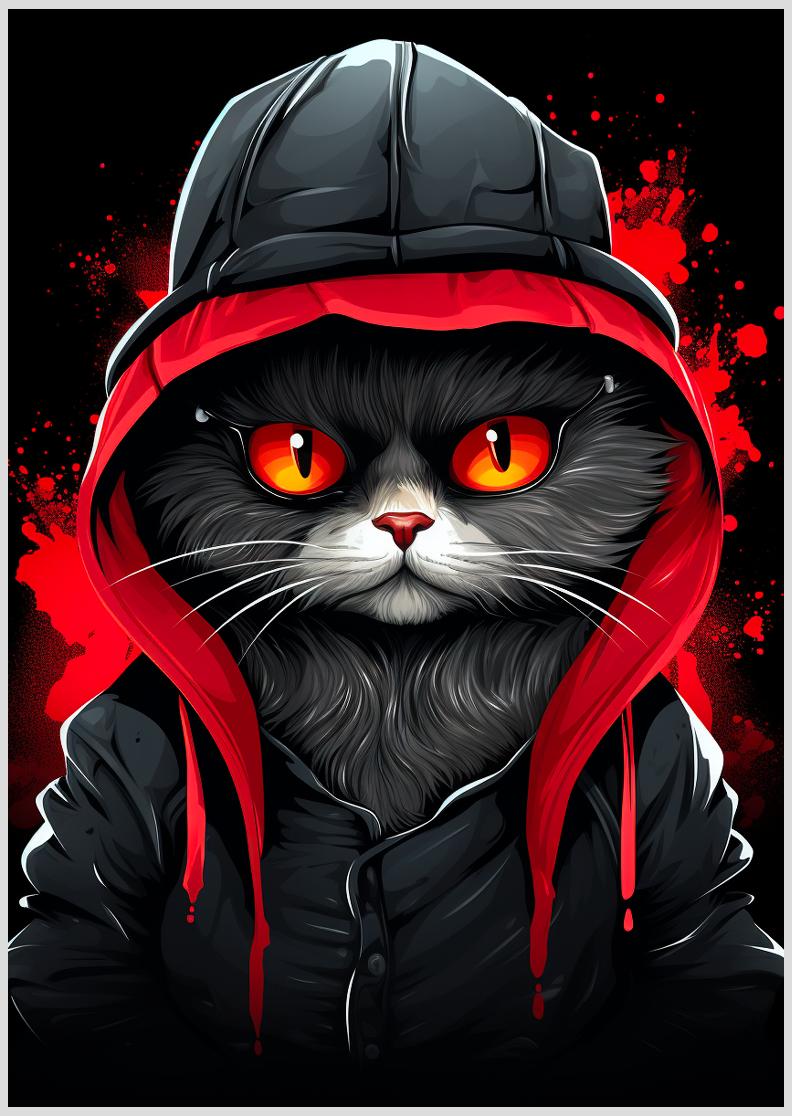 Pôster Ilustração de gatos