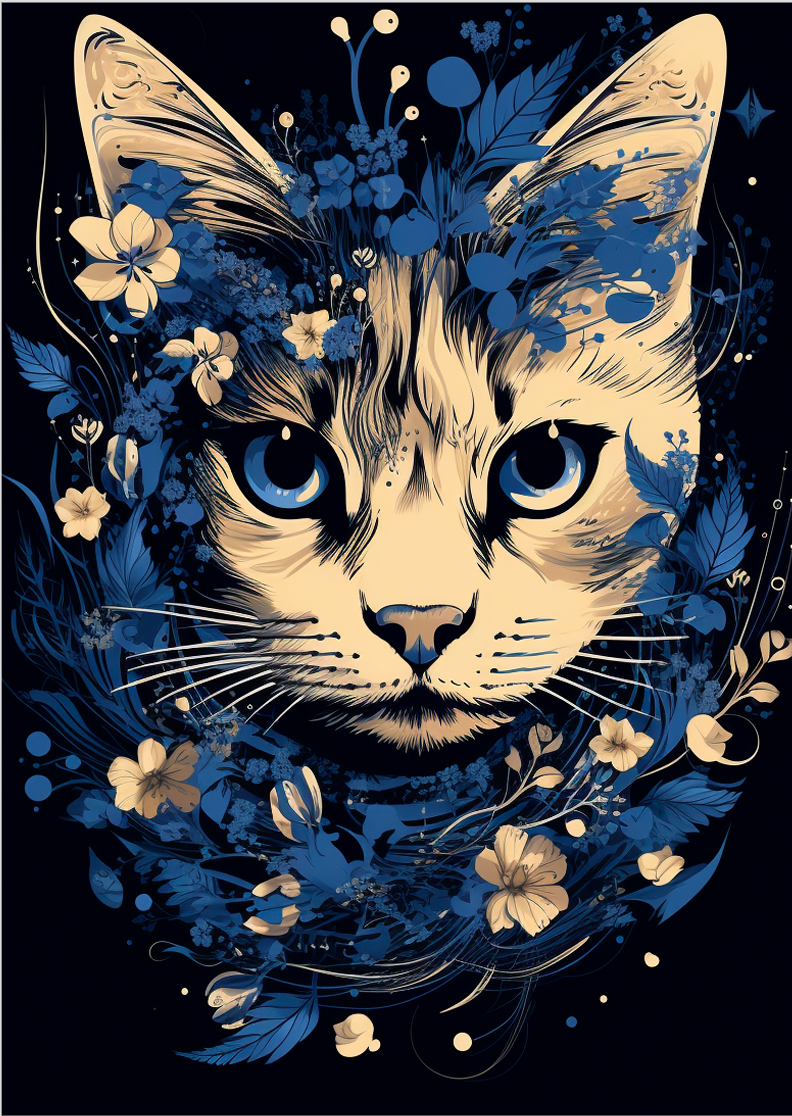 Pôster Ilustração de gatos