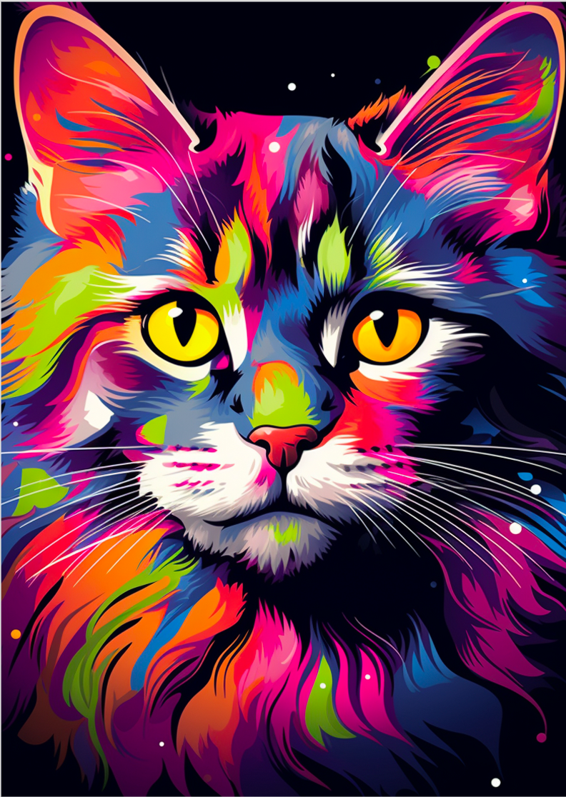 Pôster Ilustração de gatos